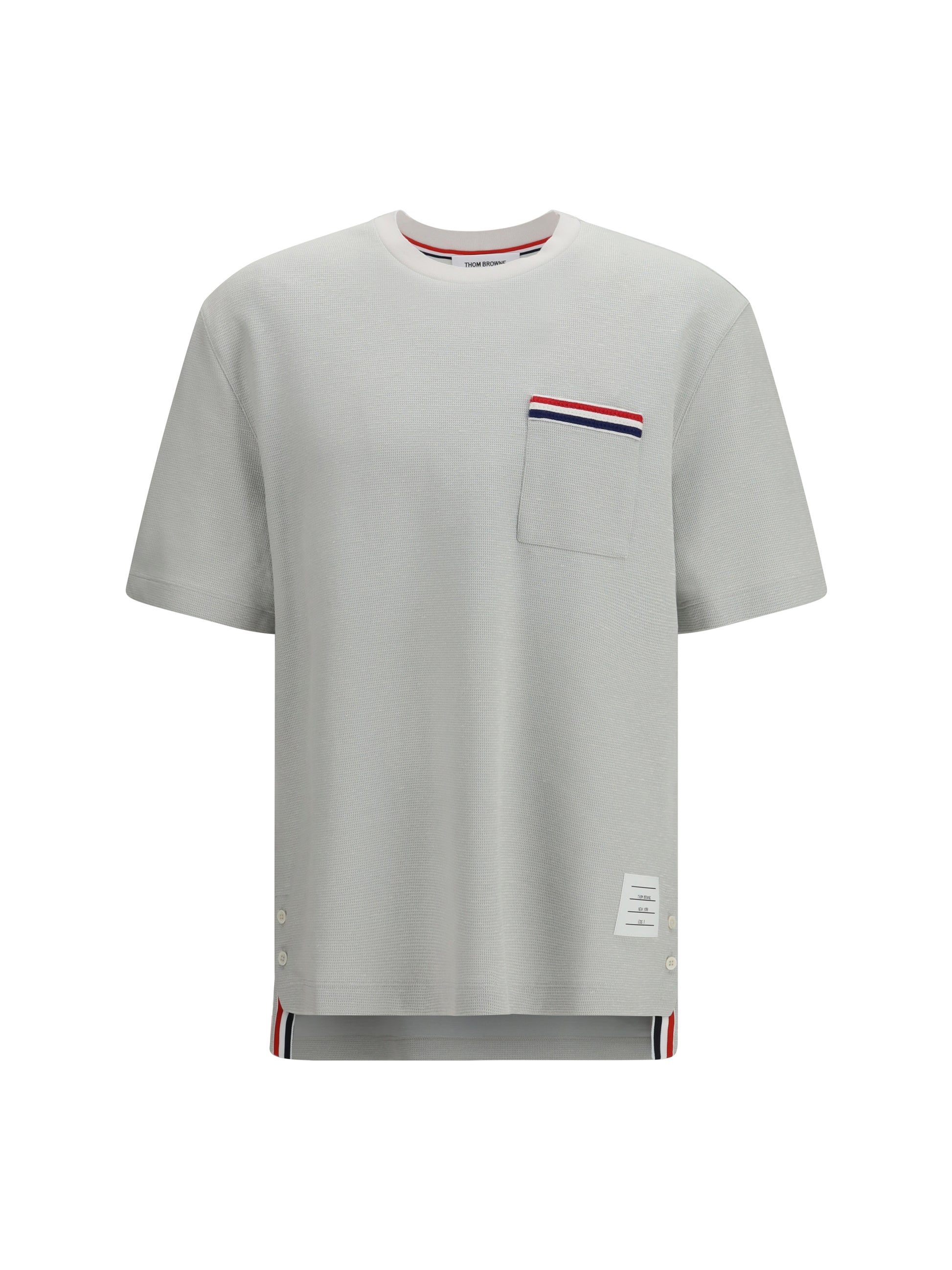 Thom Browne Men Short-Sleeve Cotton-Linen T-Shirt THOM BROWNE