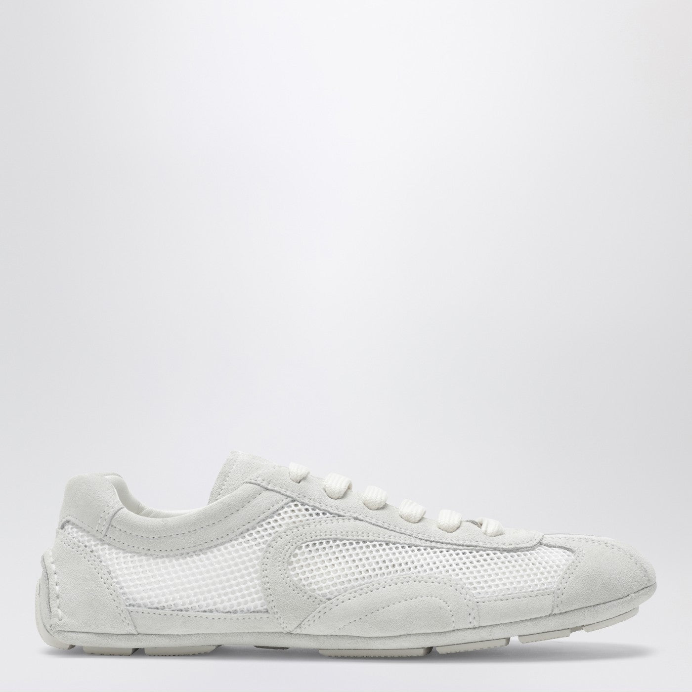 Prada Montecarlo Re-Edition 2005 Sneakers In White Leather And Mesh Women PRADA
