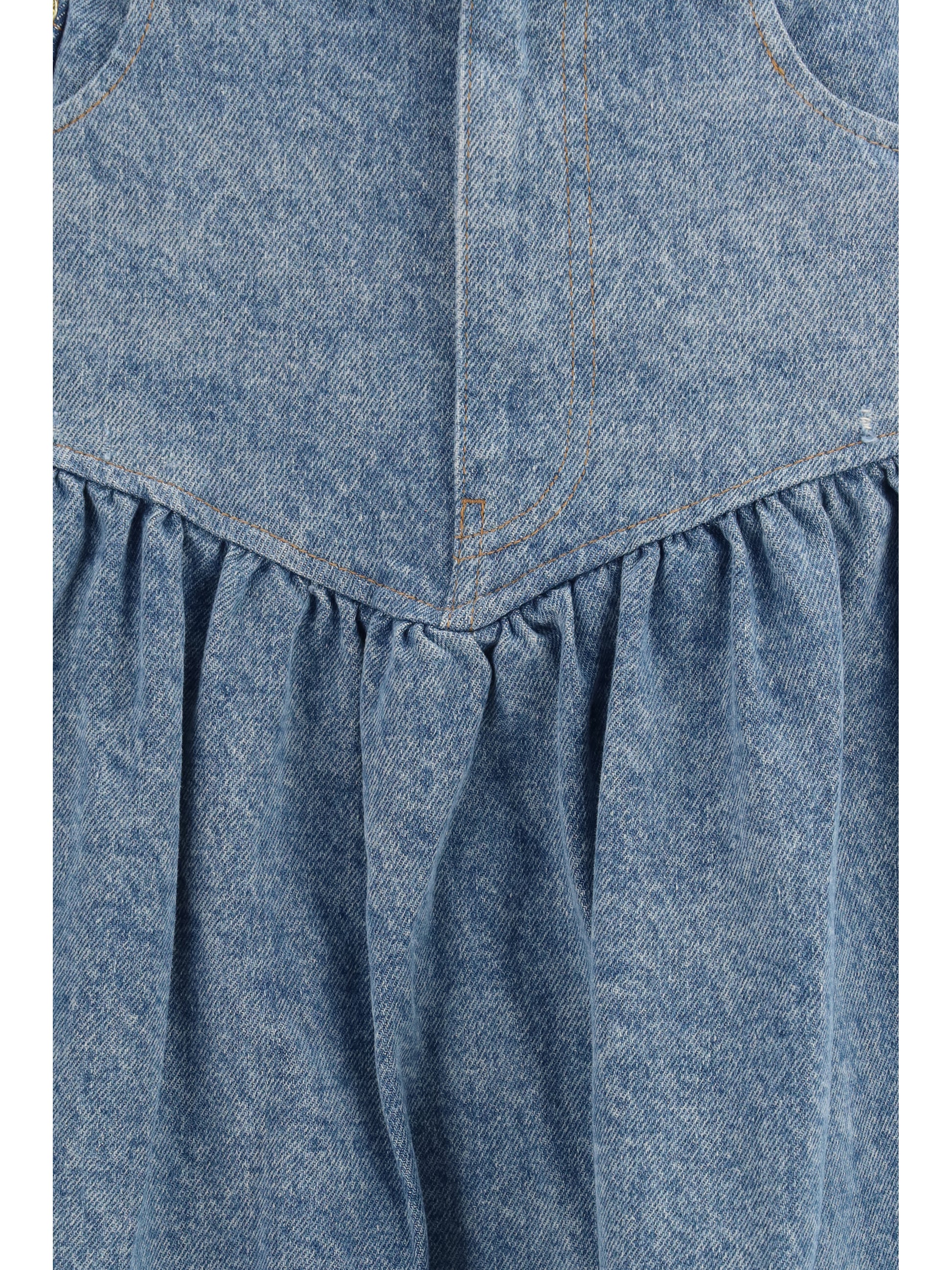 Ganni Women Stretch Denim Skirt GANNI