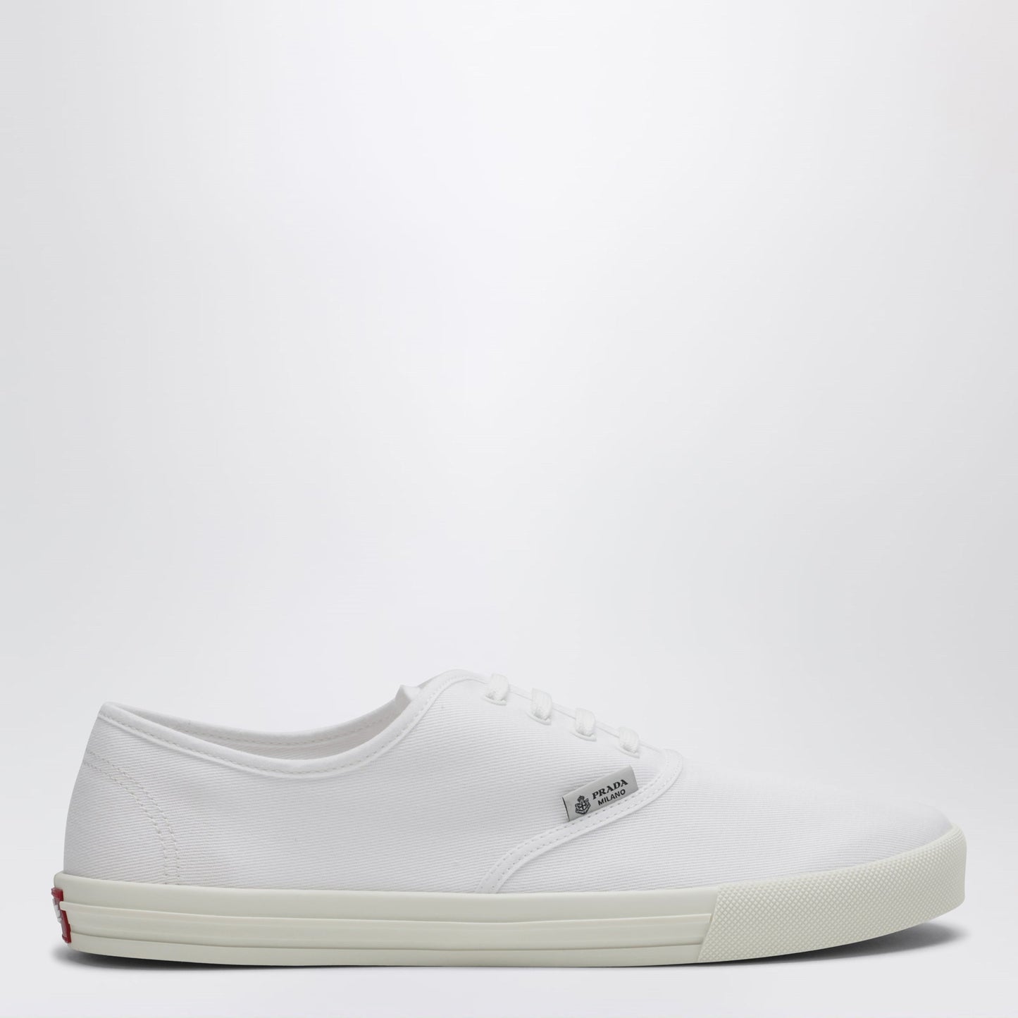 Prada Sneakers In White Drill Fabric Women PRADA