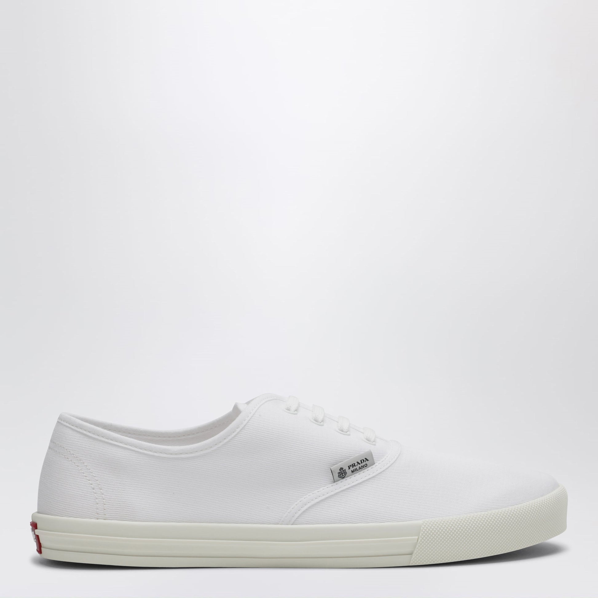 Prada Sneakers In White Drill Fabric Women PRADA