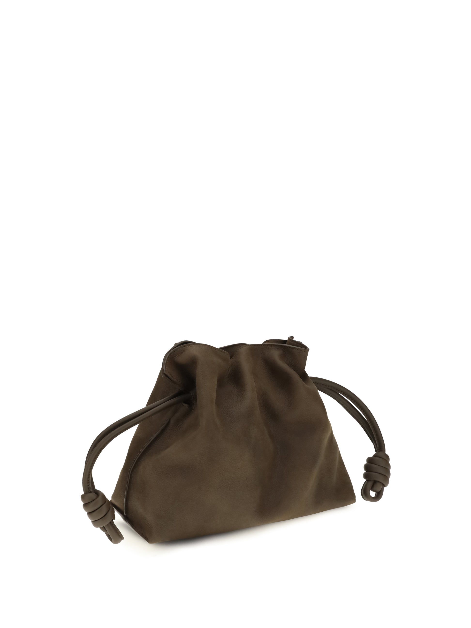 Loewe Women Medium Flamenco Clutch In Garnet Nubuck LOEWE