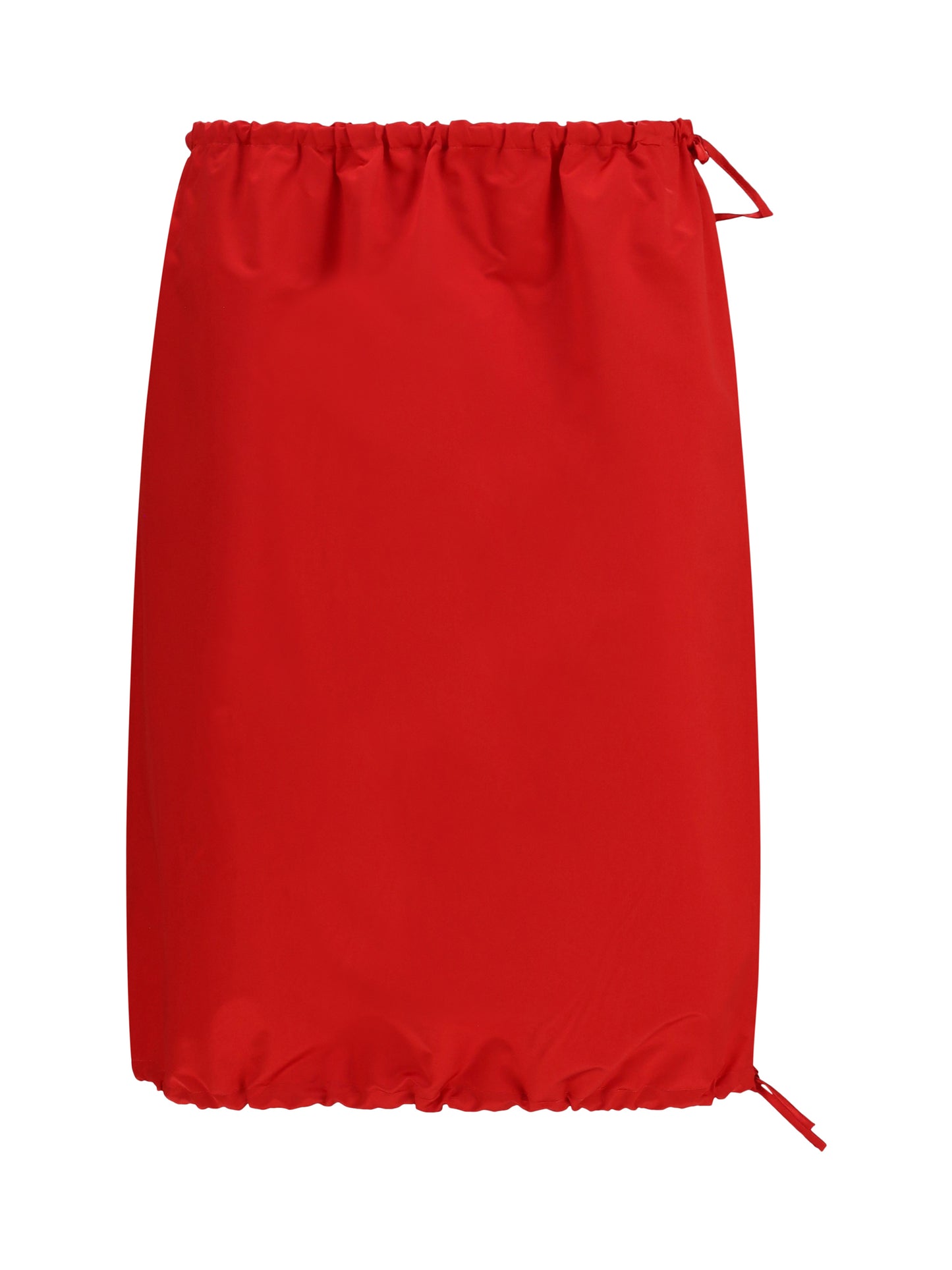 Prada Women Satin Midi Skirt With Drawstring PRADA