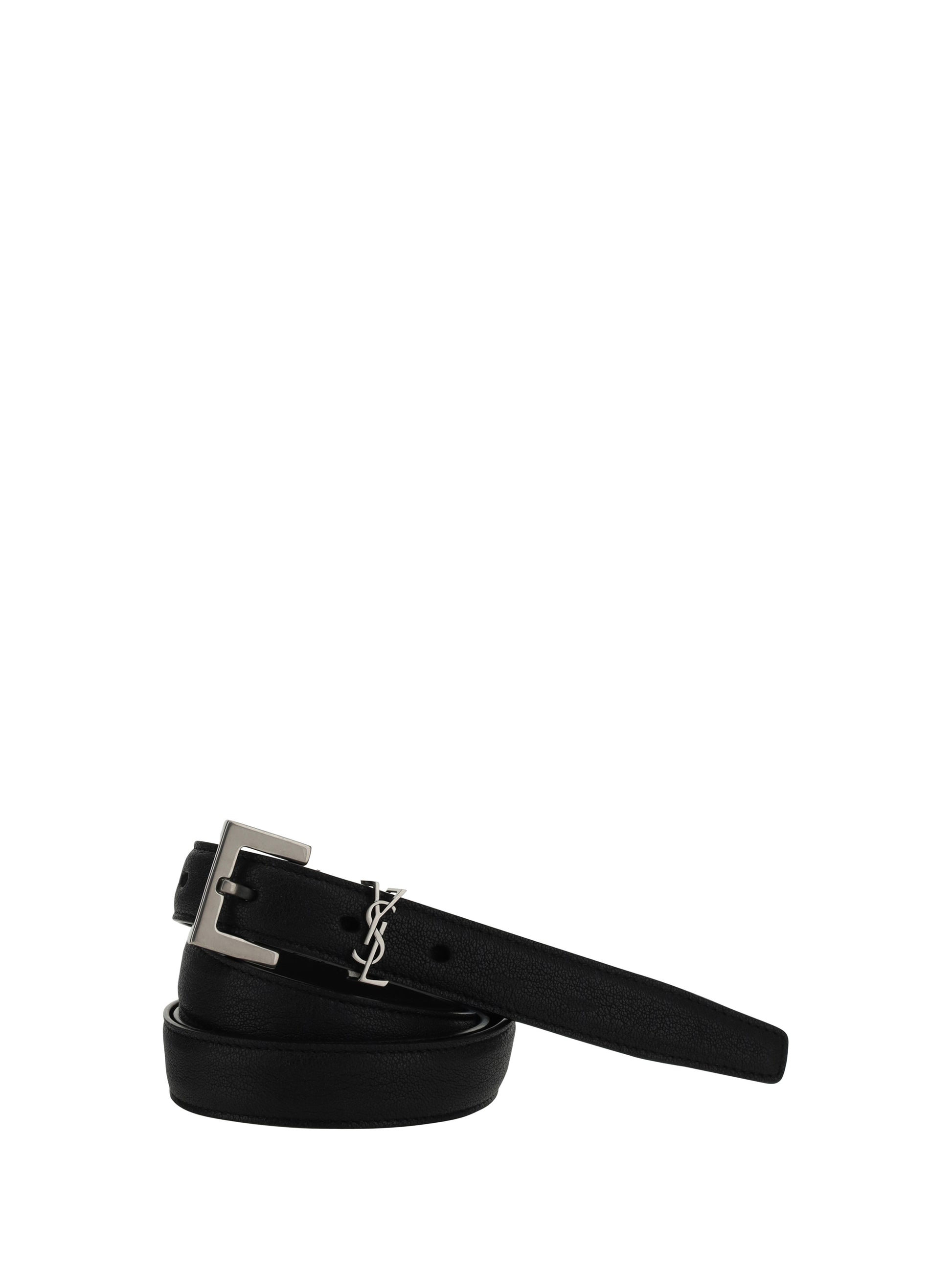 Saint Laurent Men Leather Belt SAINT LAURENT