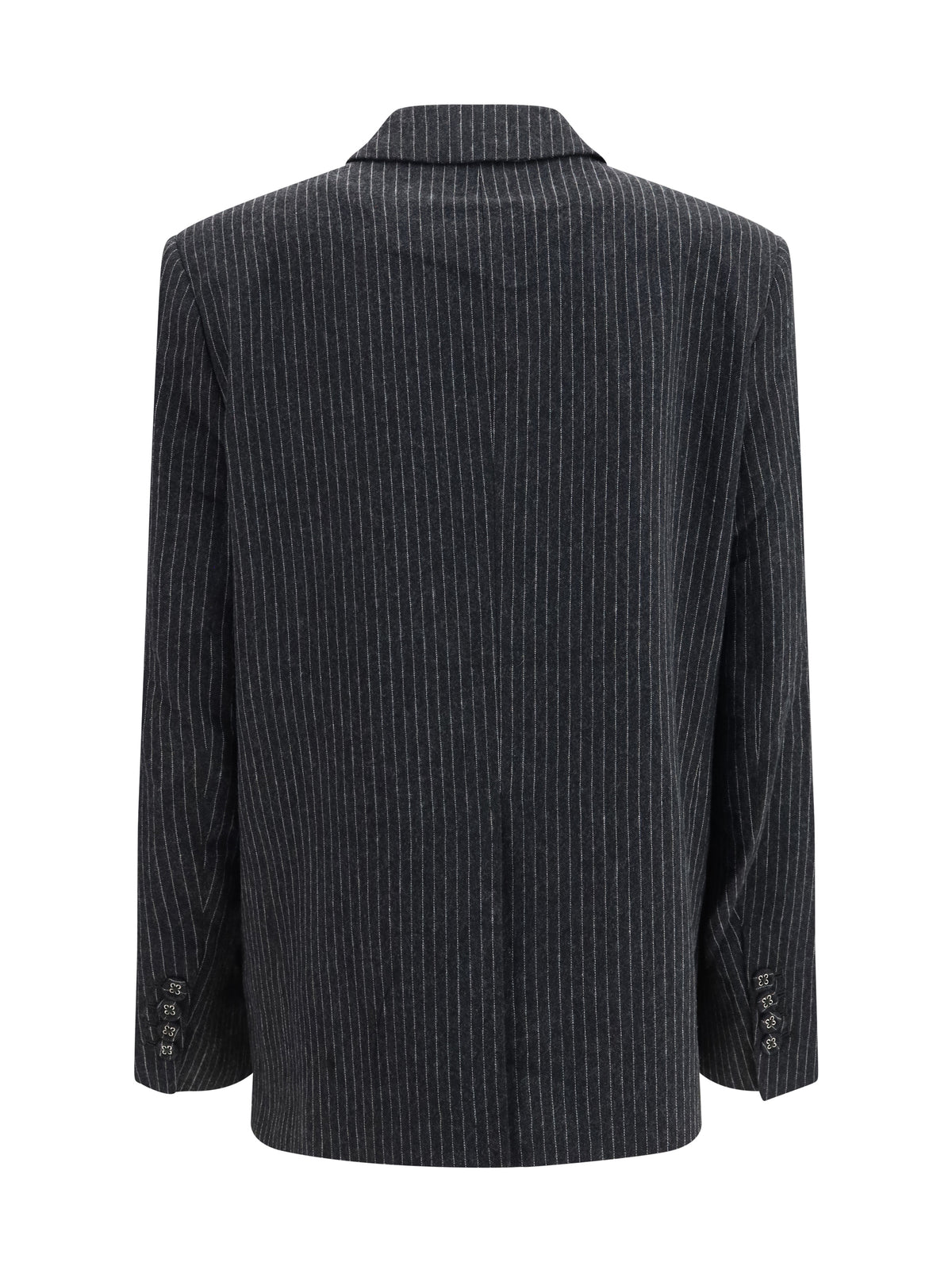 Ganni Women Pinstripe Wool Blazer GANNI