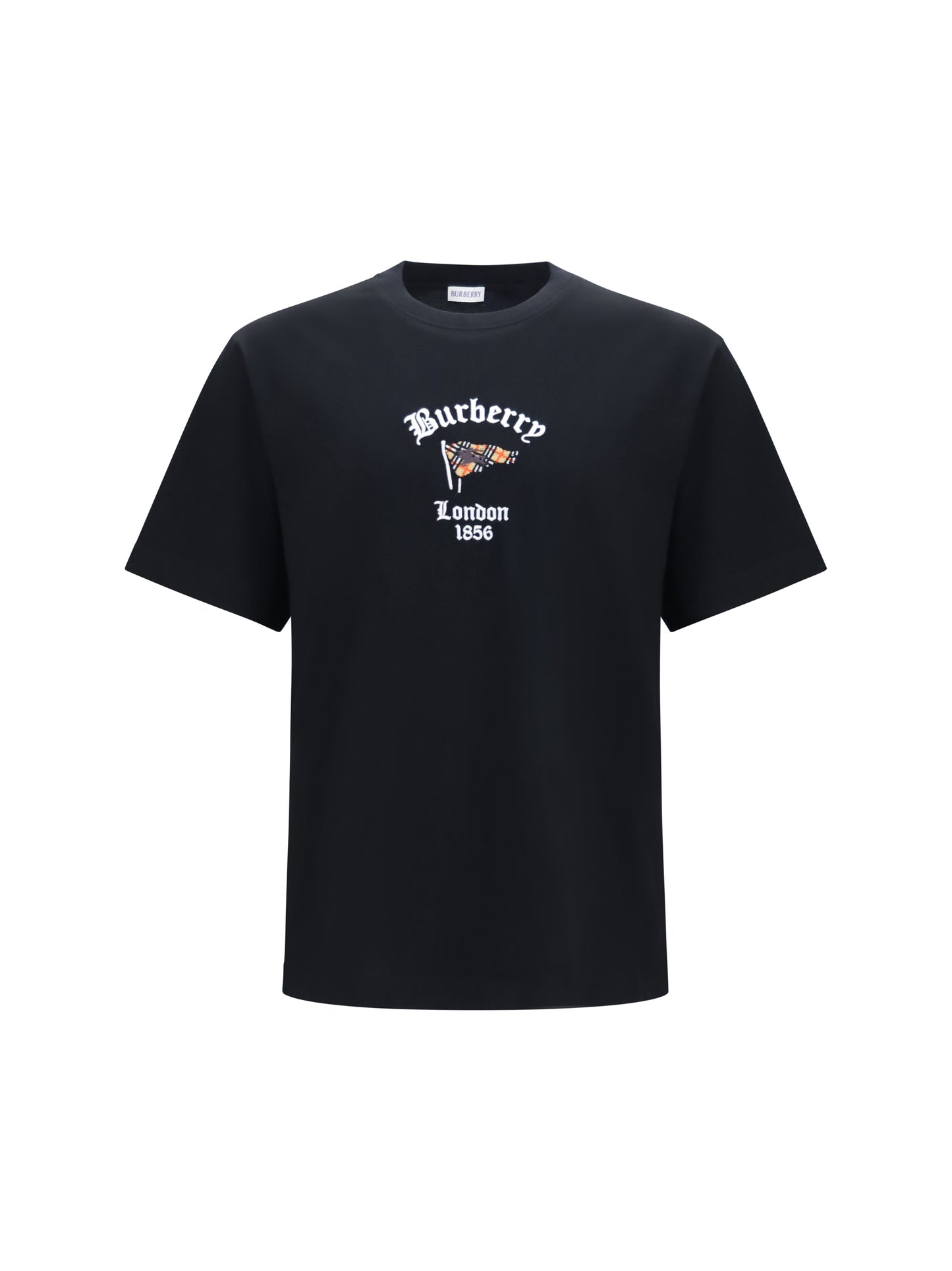 Burberry Men Check Cotton T-Shirt BURBERRY
