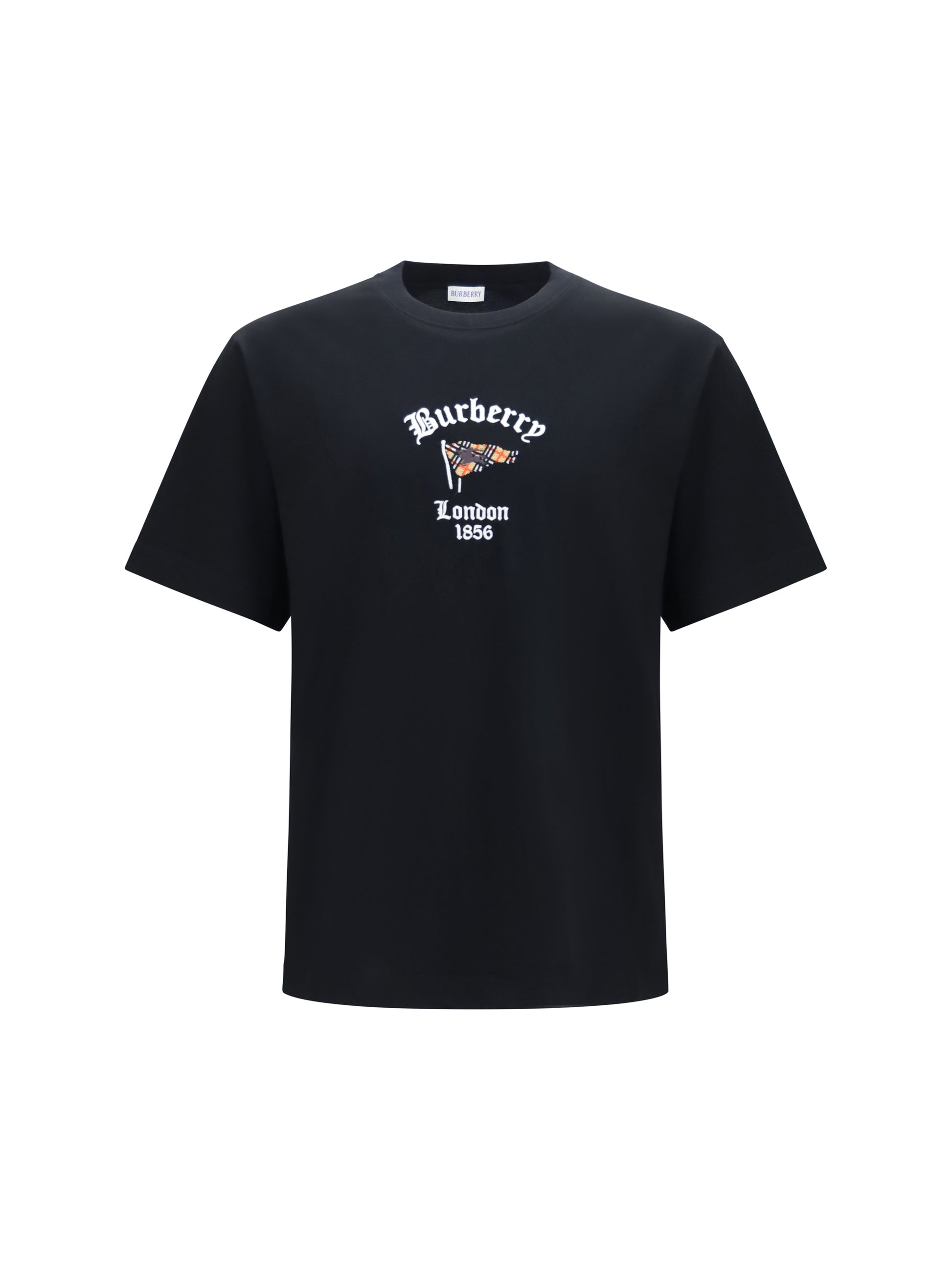 Burberry Men Check Cotton T-Shirt BURBERRY