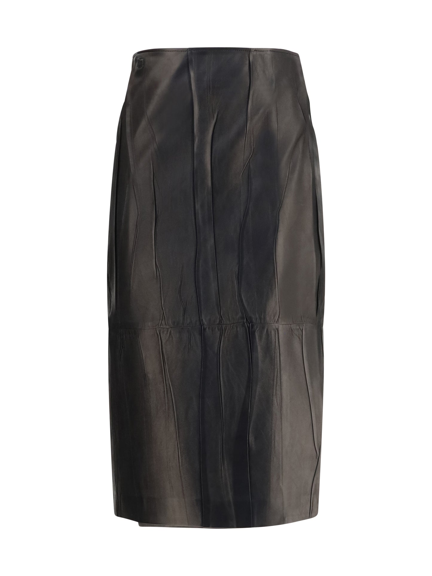 Ermanno Scervino Women Midi Leather Skirt ERMANO SCERVINO