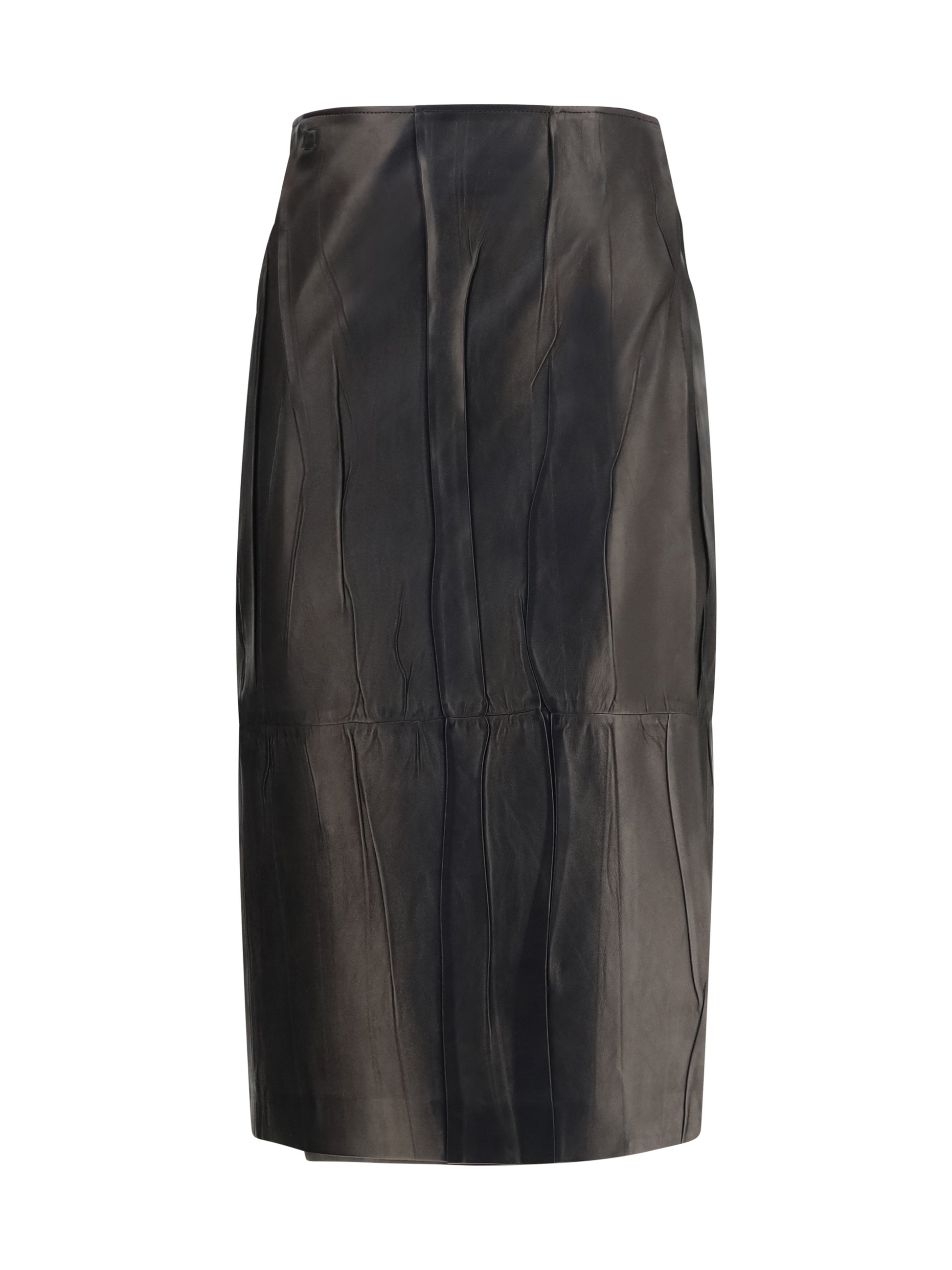 Ermanno Scervino Women Midi Leather Skirt ERMANO SCERVINO