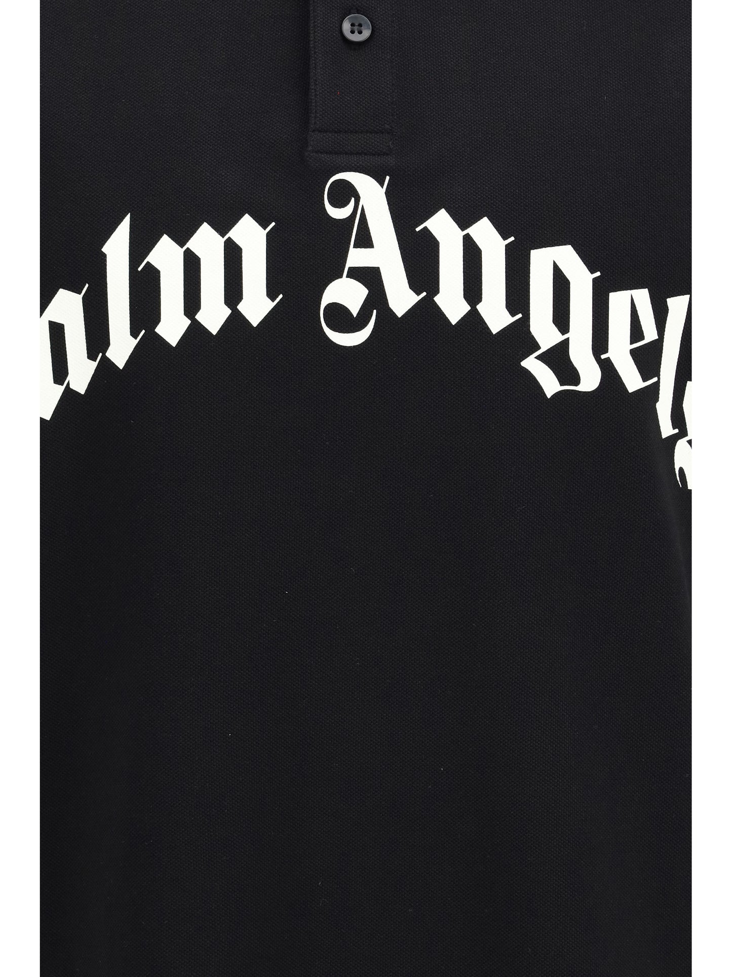 Palm Angels Men Curved Logo Polo PALM ANGELS