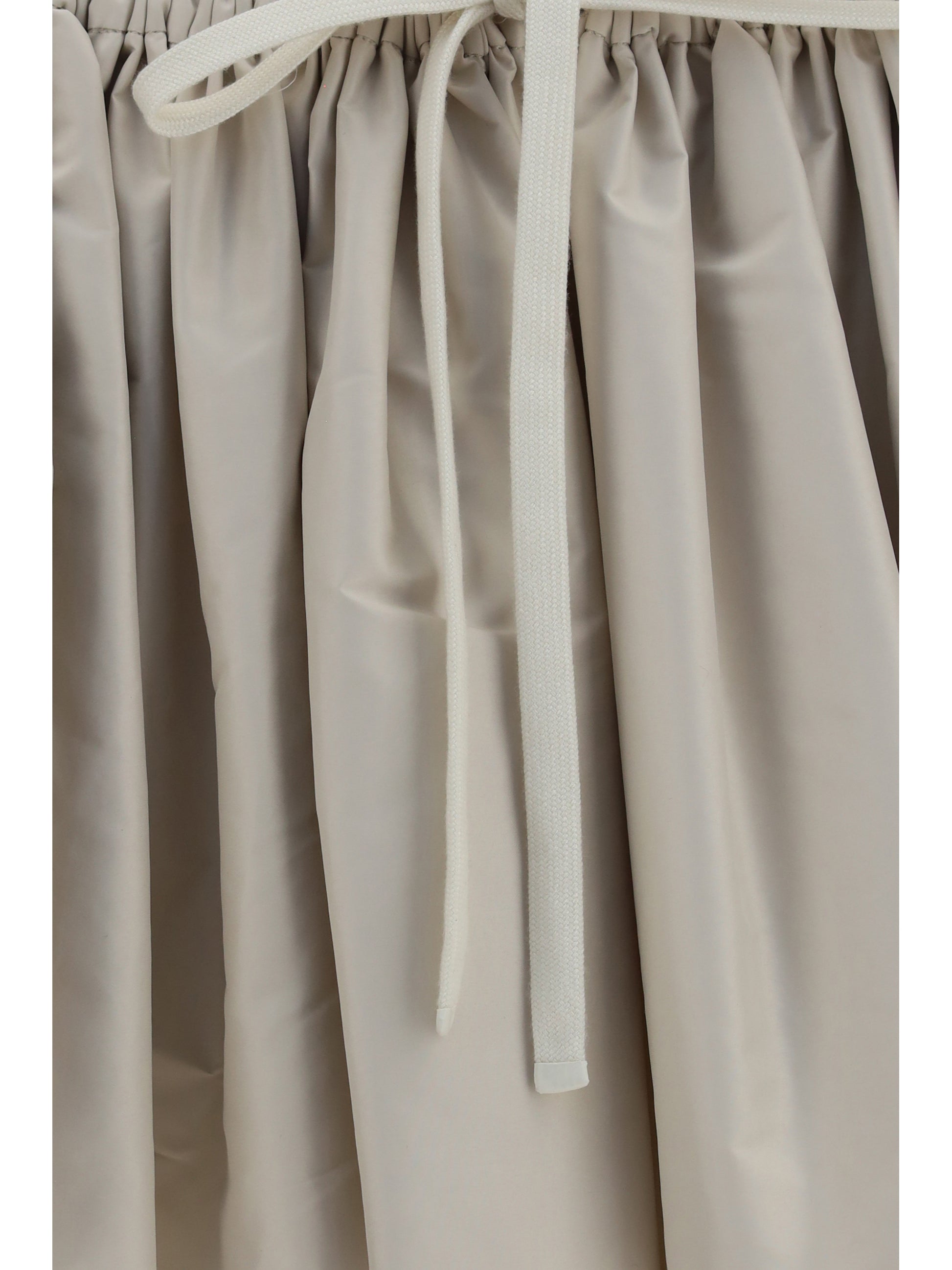 Miu Miu Women Ruffled Mini Skirt With Drawstring MIU MIU
