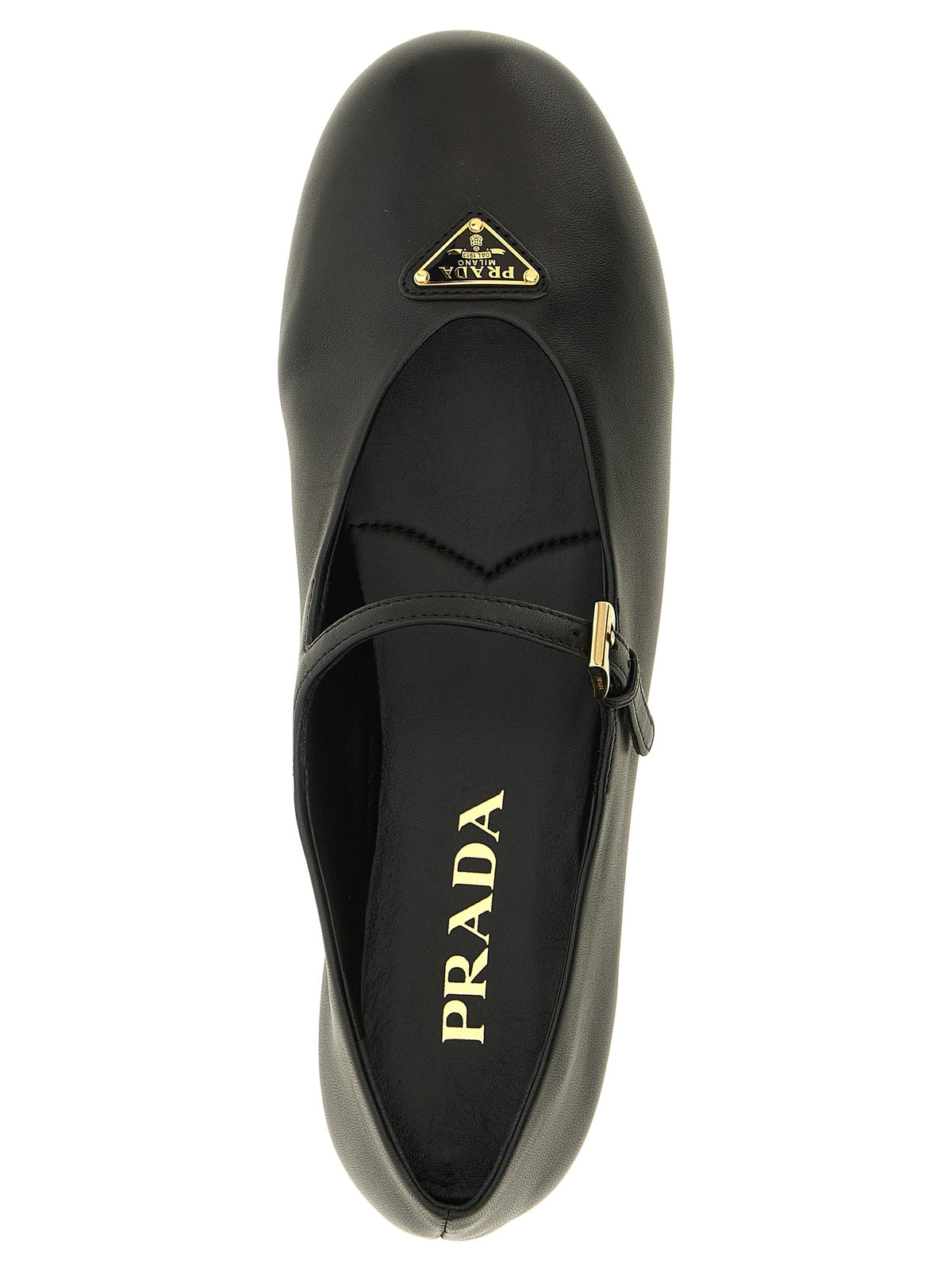 Prada Women Black Nappa Ballet Flats PRADA