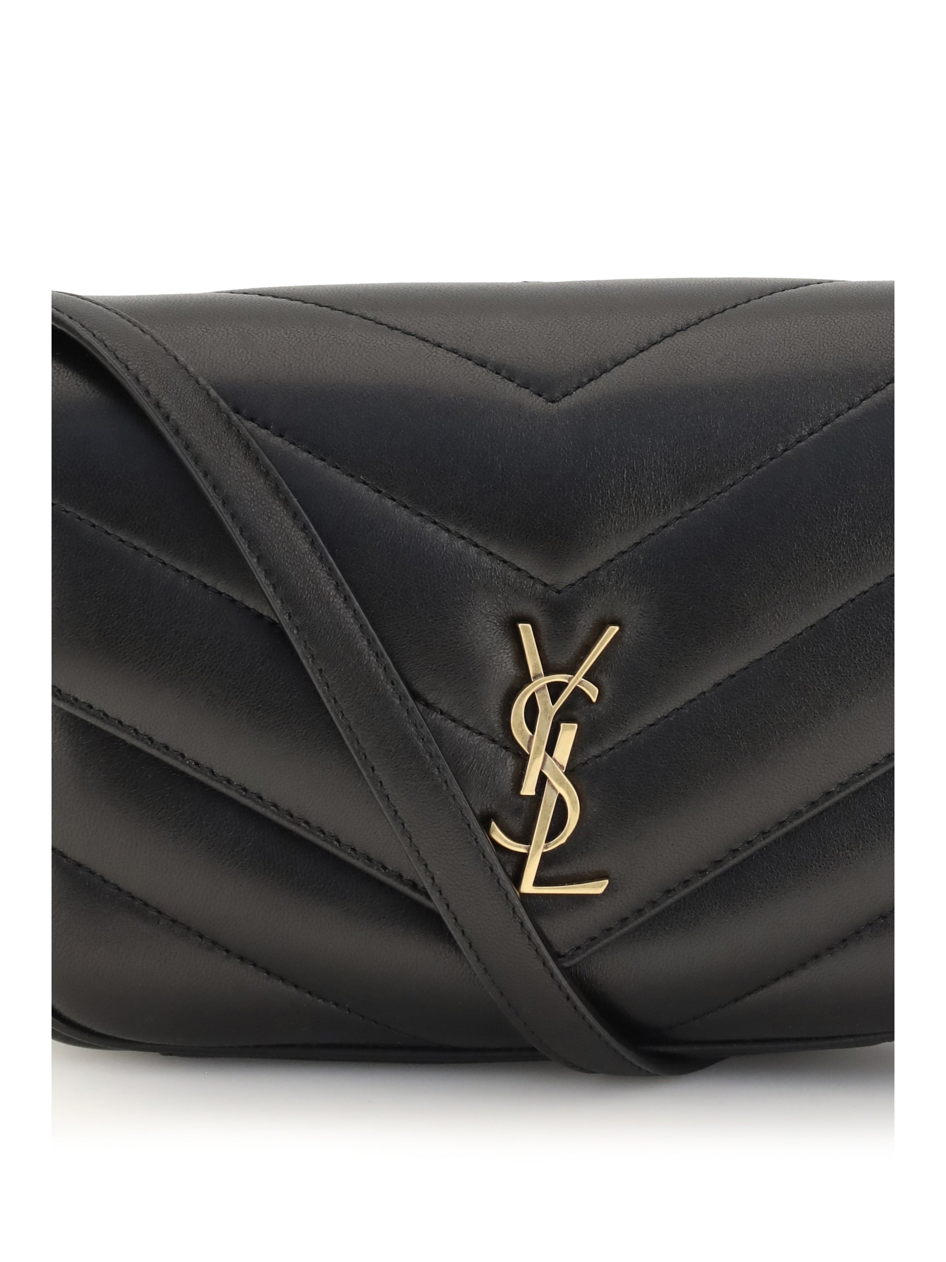 Saint Laurent Women Loulou Cassandre Toy Lambskin Shoulder Bag SAINT LAURENT