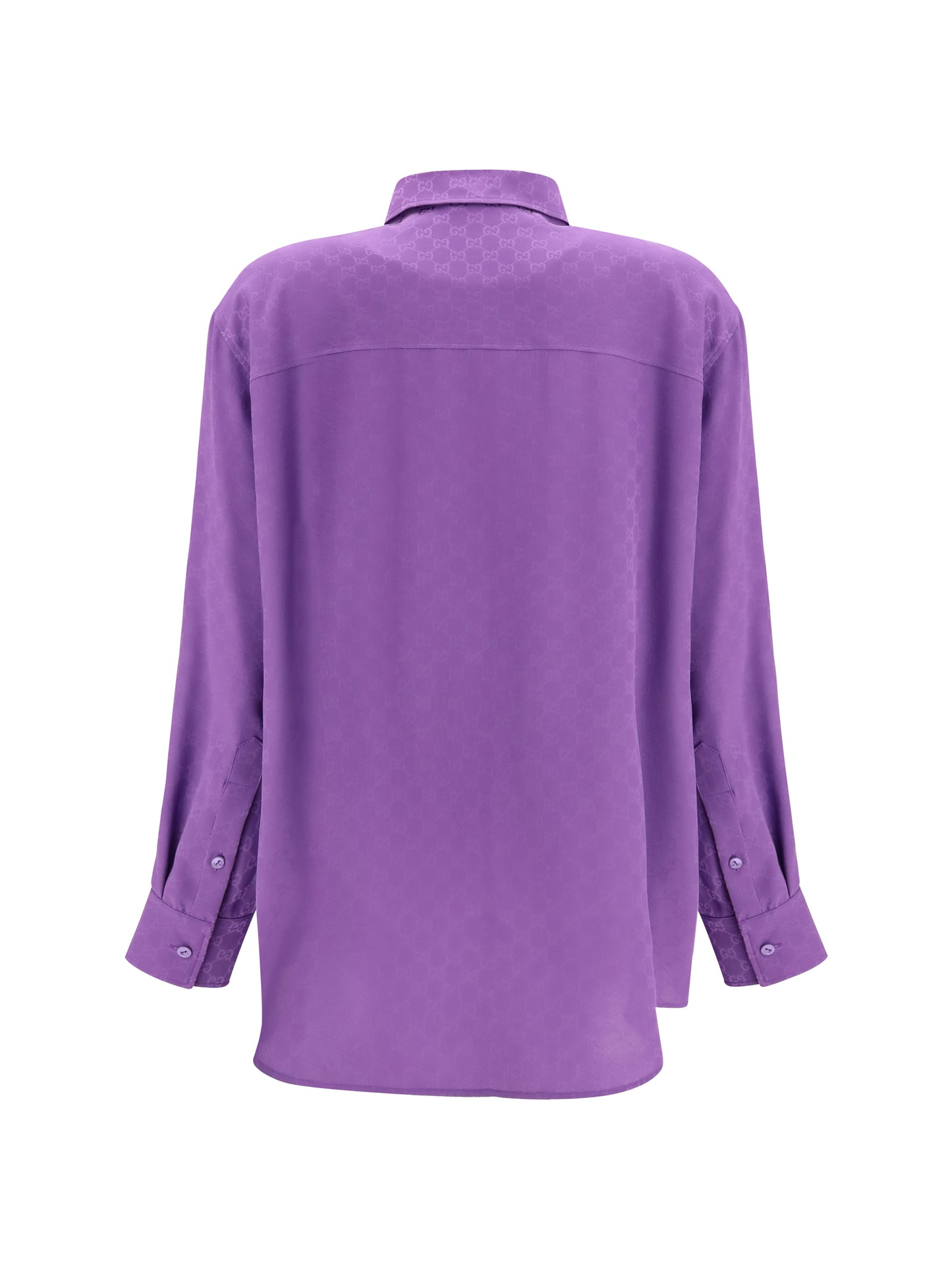 Gucci Women Gg Supreme Print Silk Shirt GUCCI