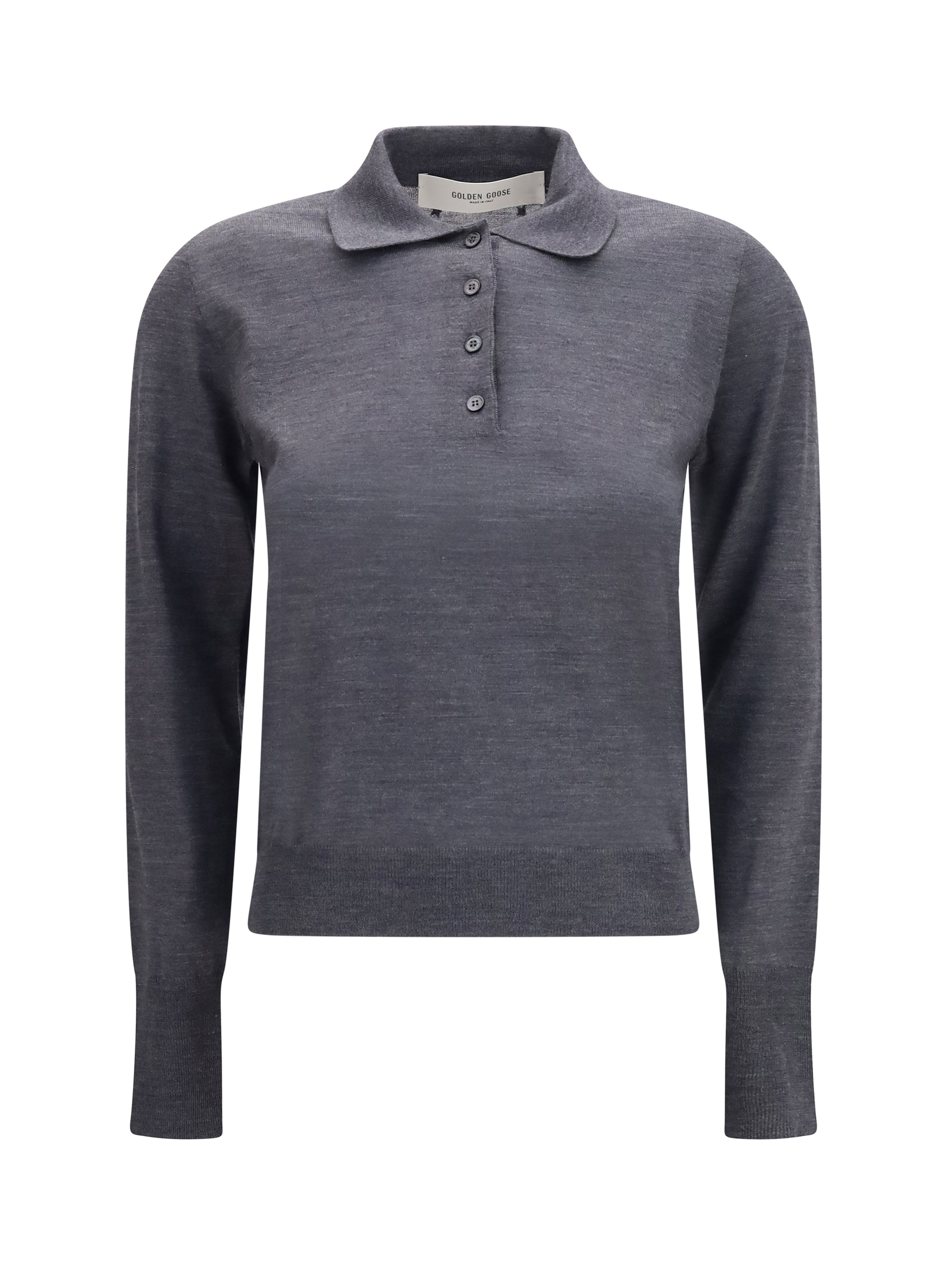 Golden Goose Women Long Sleeve Merino Wool Polo GOLDEN GOOSE