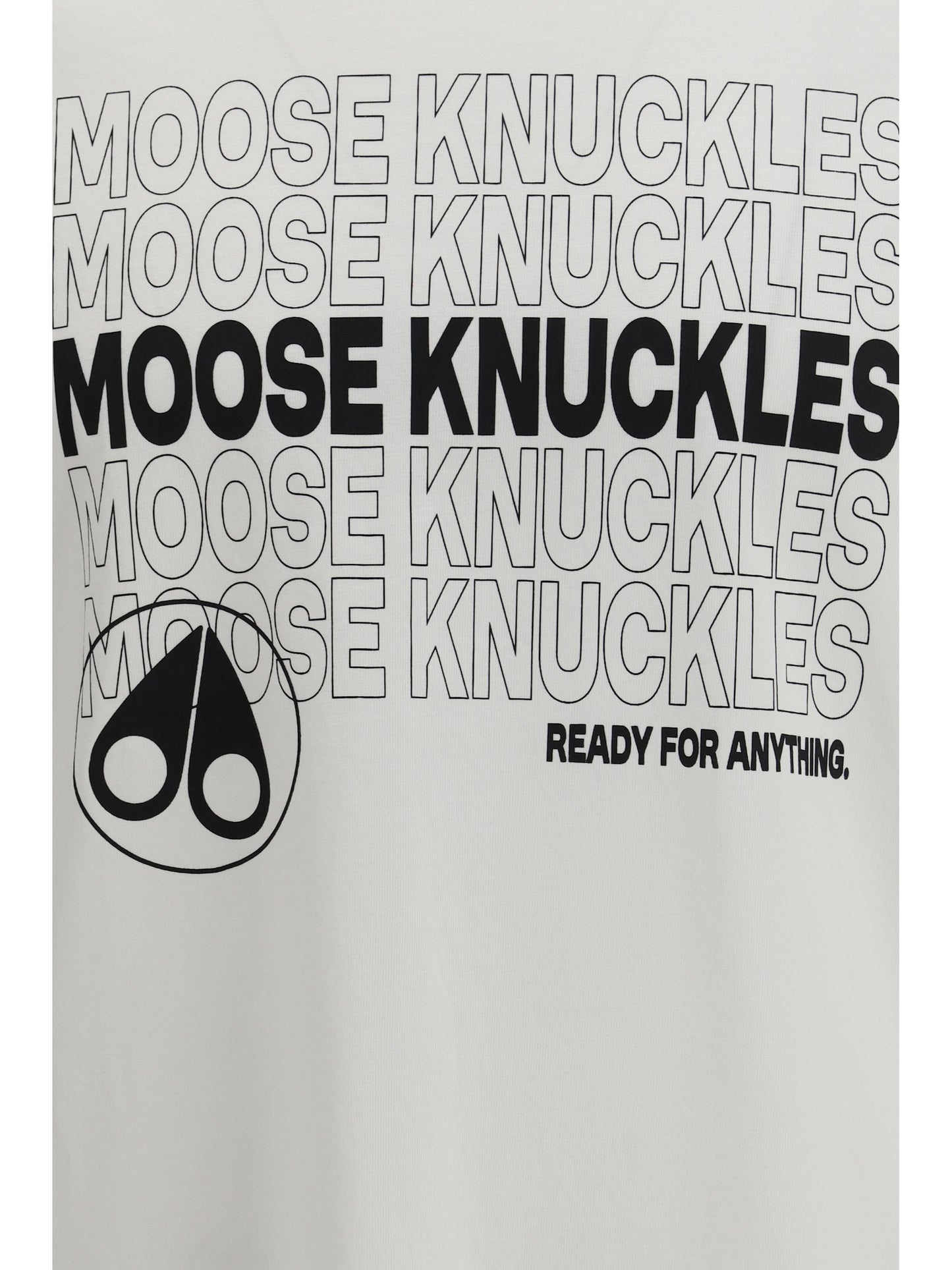 Moose Knuckles Men Regular Fit Crewneck T-Shirt In Cotton With Front Print MOOSE KNUCKLES