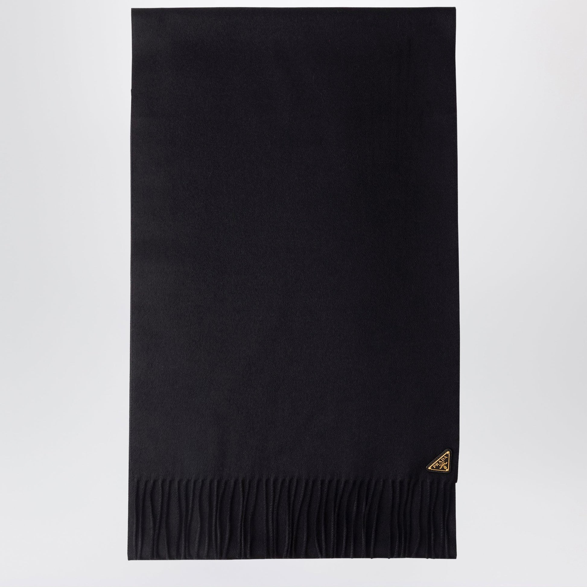 Prada Black Silk And Cashmere Scarf Women PRADA