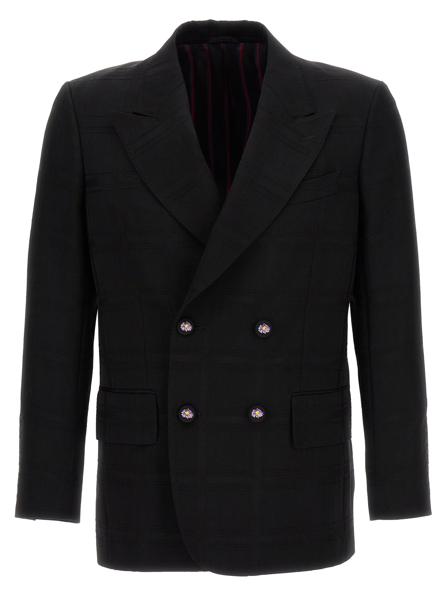 Etro Men Check Double-Breasted Blazer ETRO