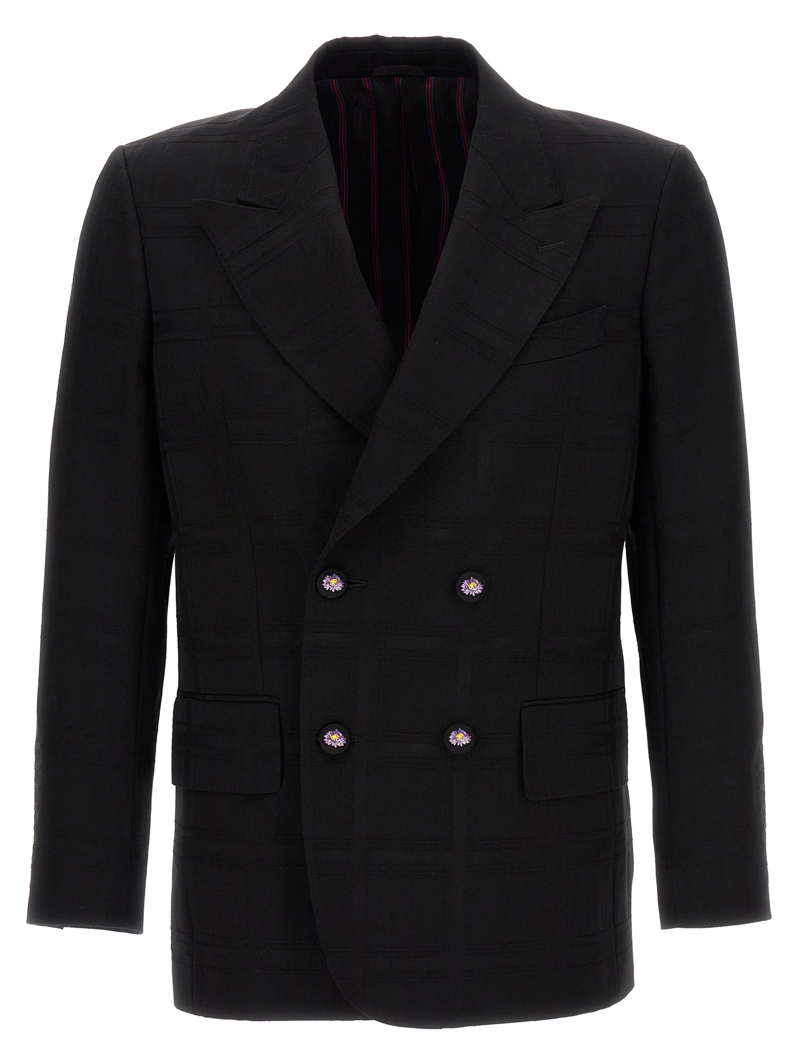 Etro Men Check Double-Breasted Blazer ETRO