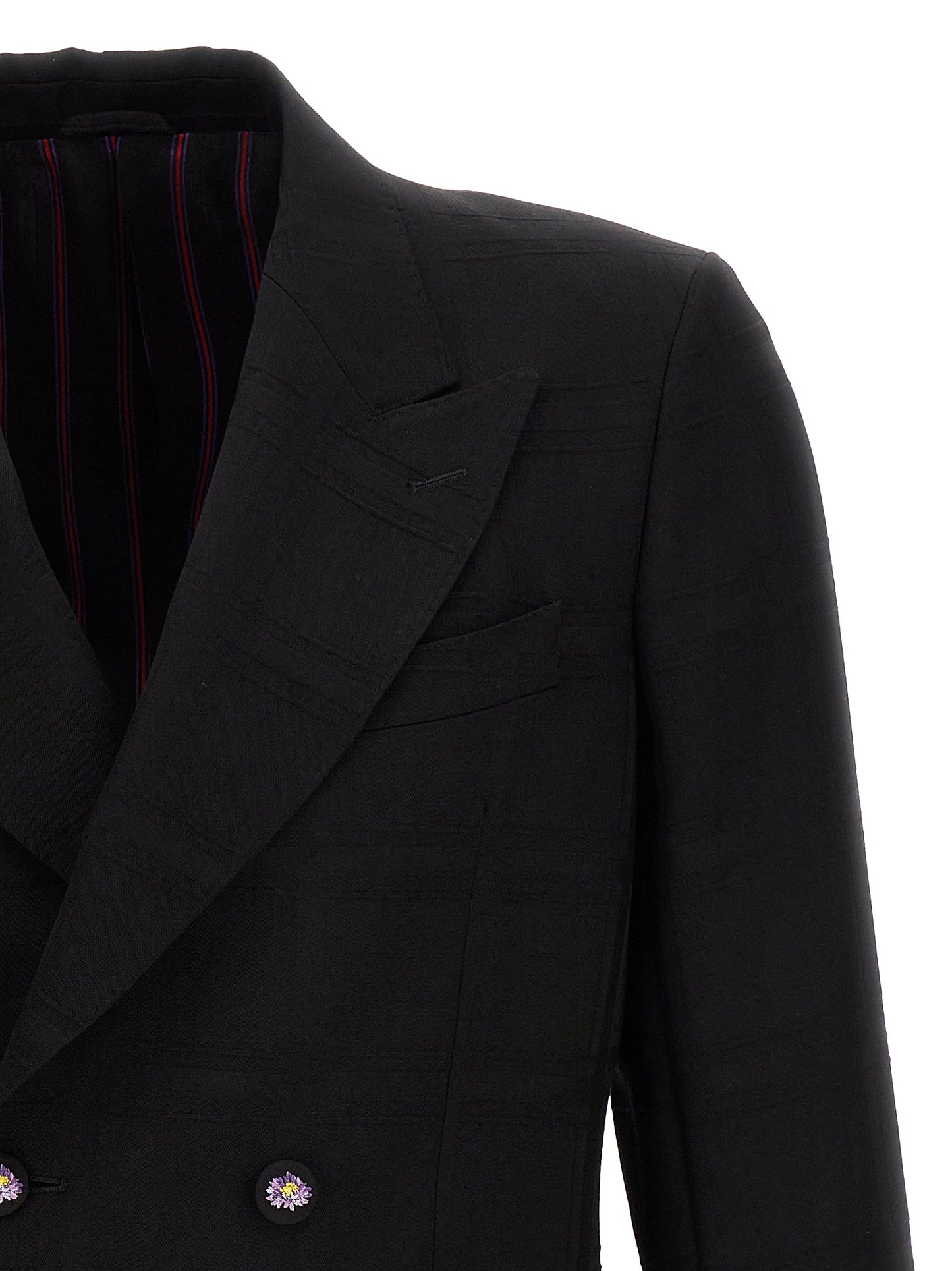 Etro Men Check Double-Breasted Blazer ETRO