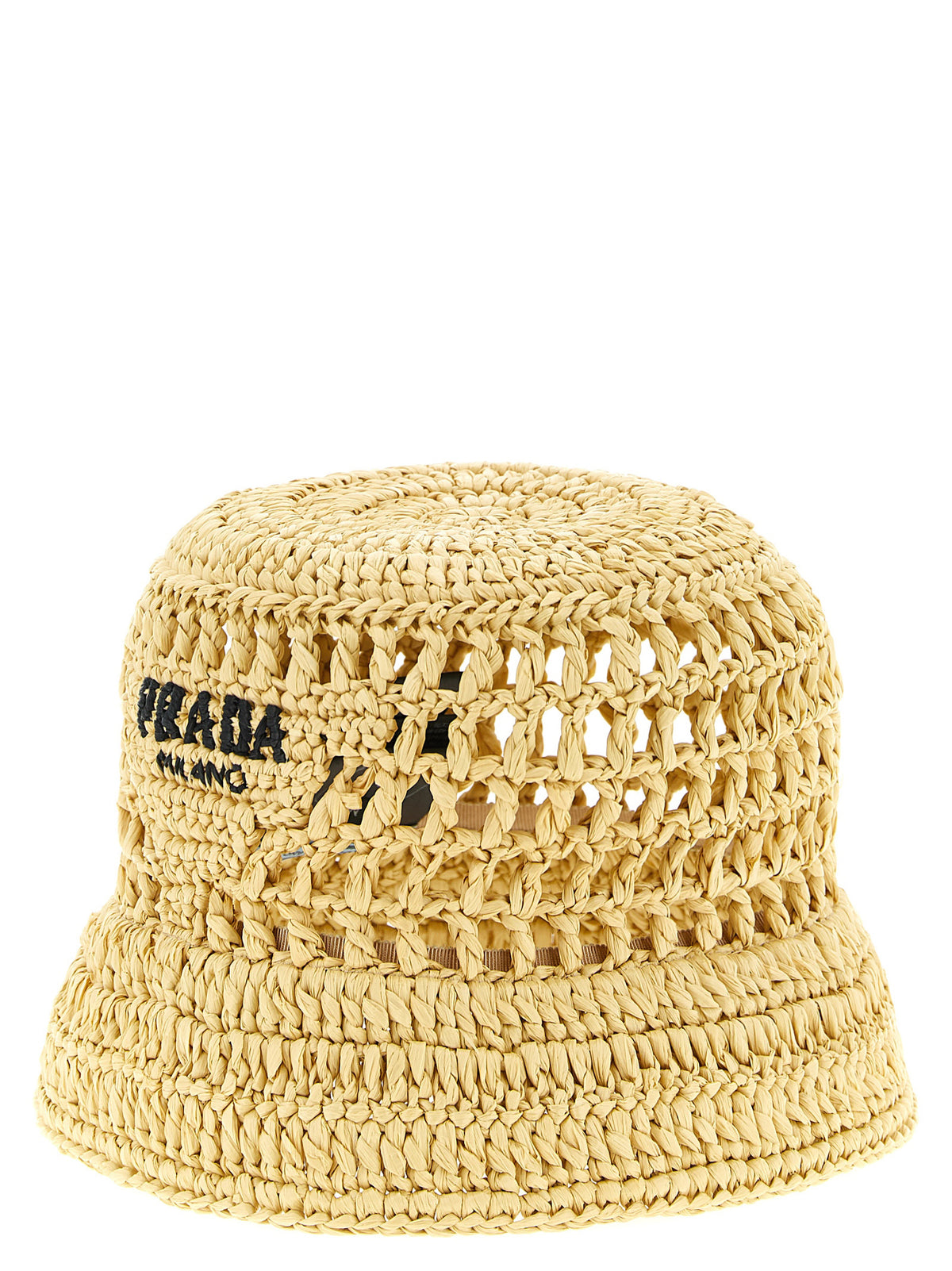 Prada Women Crochet Logo Bucket Hat PRADA