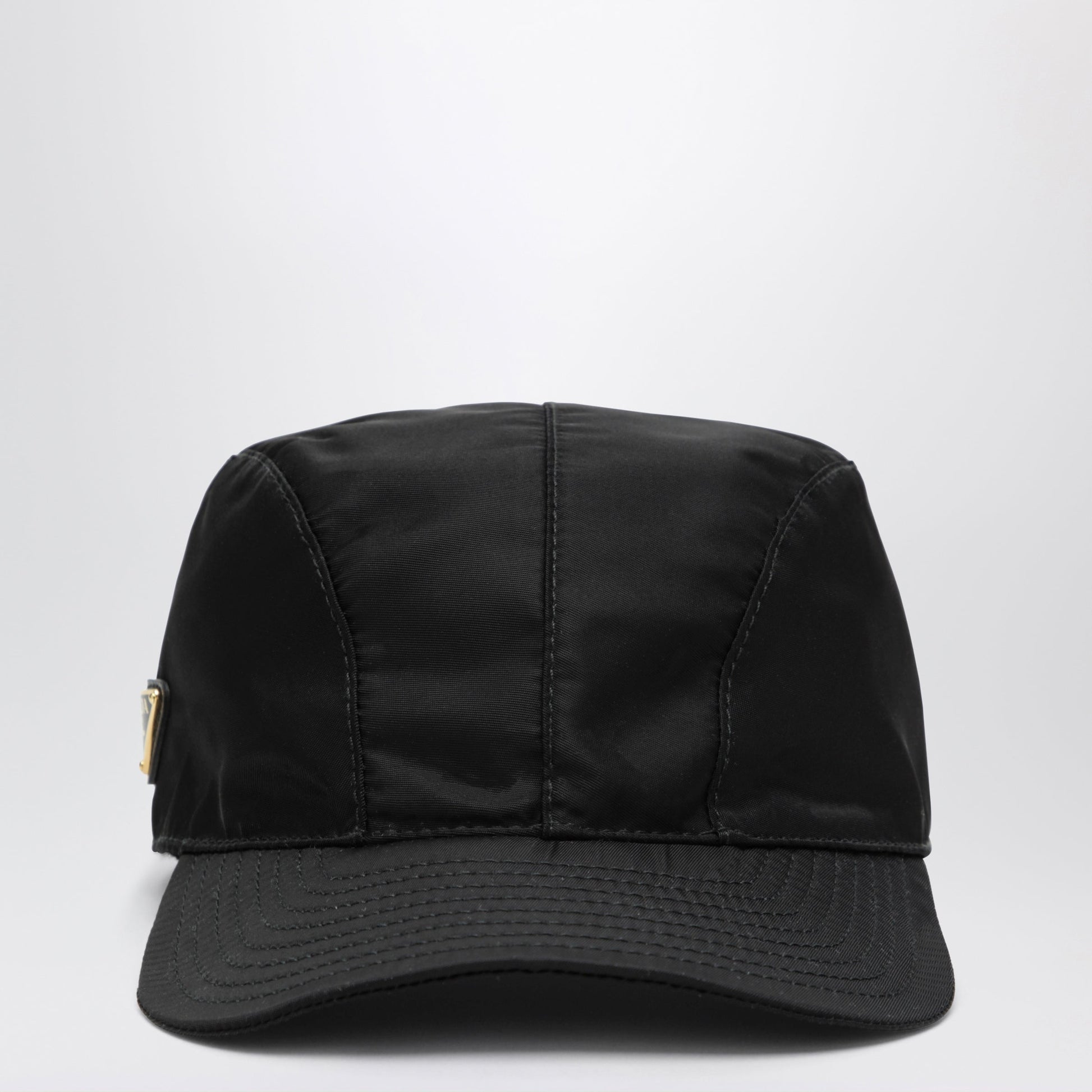 Prada Cap With Visor In Black Re-Nylon Women PRADA