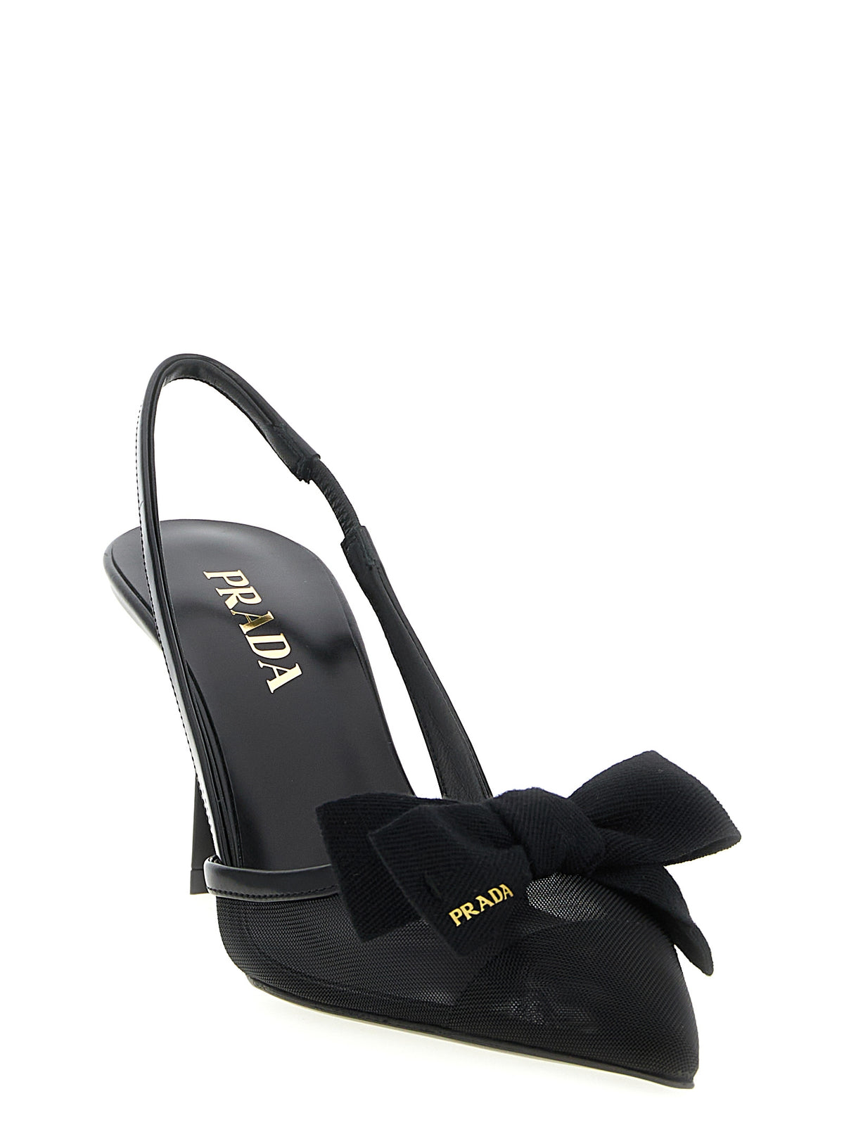 Prada Women Mesh Slingback With Bow PRADA