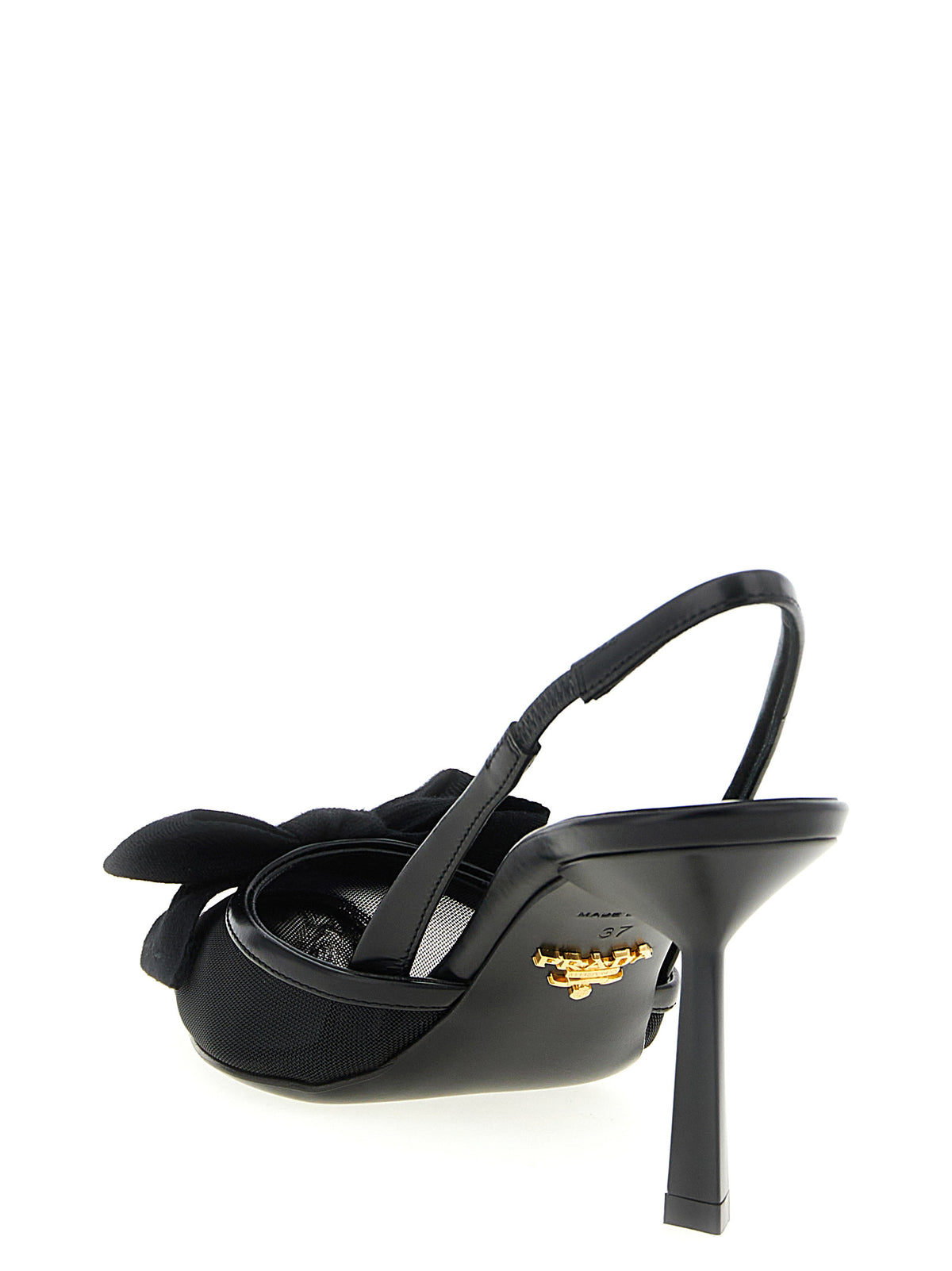 Prada Women Mesh Slingback With Bow PRADA
