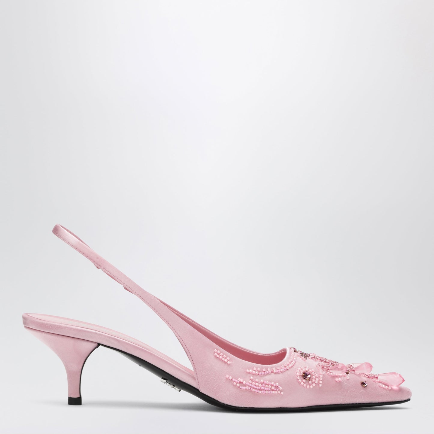 Prada Pink Silk And Viscose Slingback Pumps Women PRADA