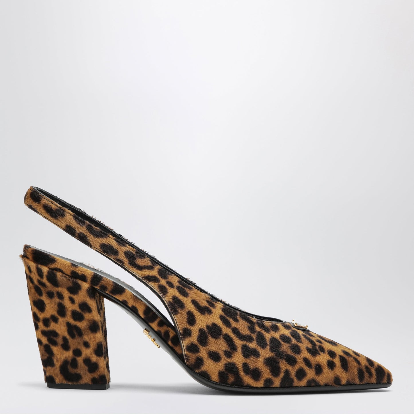 Prada Leopard-Print Calf Hair Slingback Pumps Women PRADA