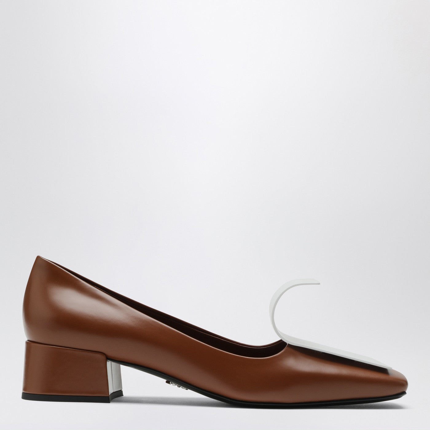 Prada Tabacco And White Leather Decollete Women PRADA