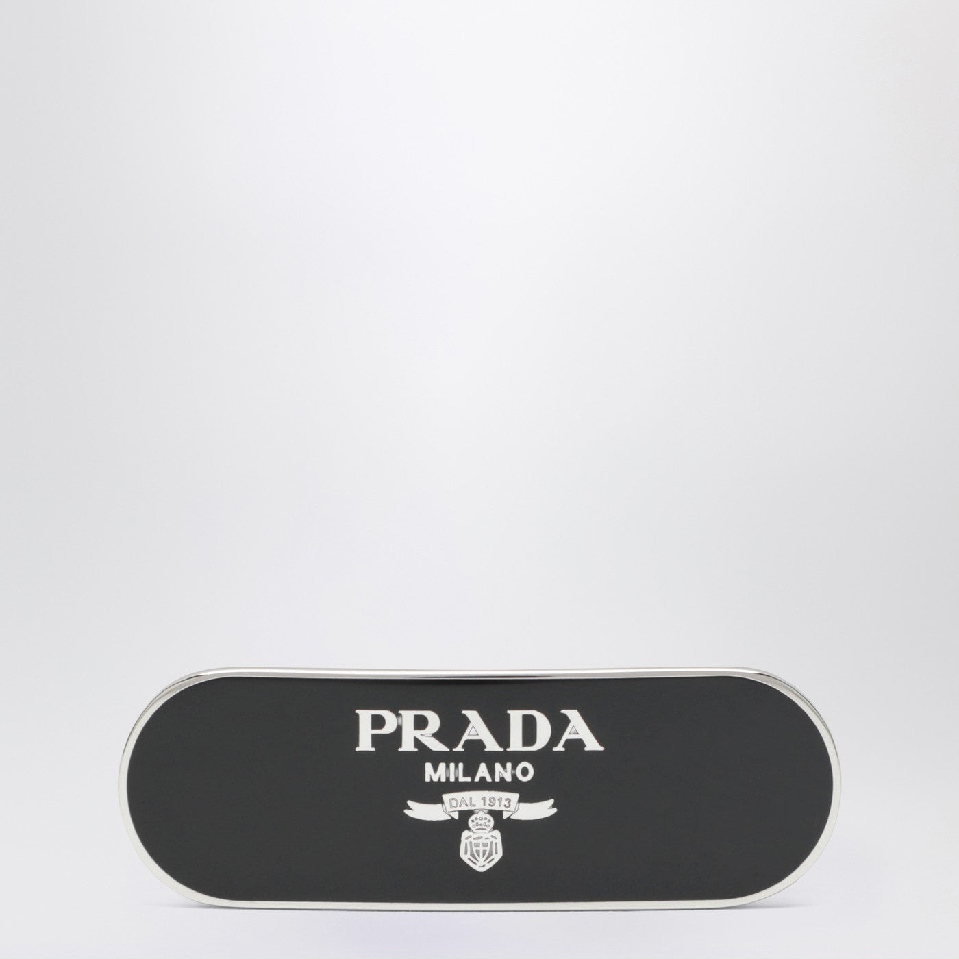 Prada Black Metal Hair Clip Women PRADA