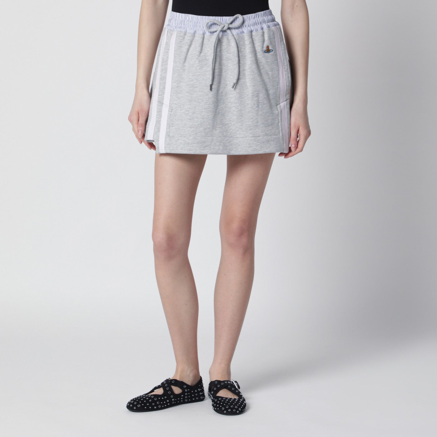 Vivienne Westwood Grey Mini Skirt With Orb Logo Women VIVIENNE WESTWOOD