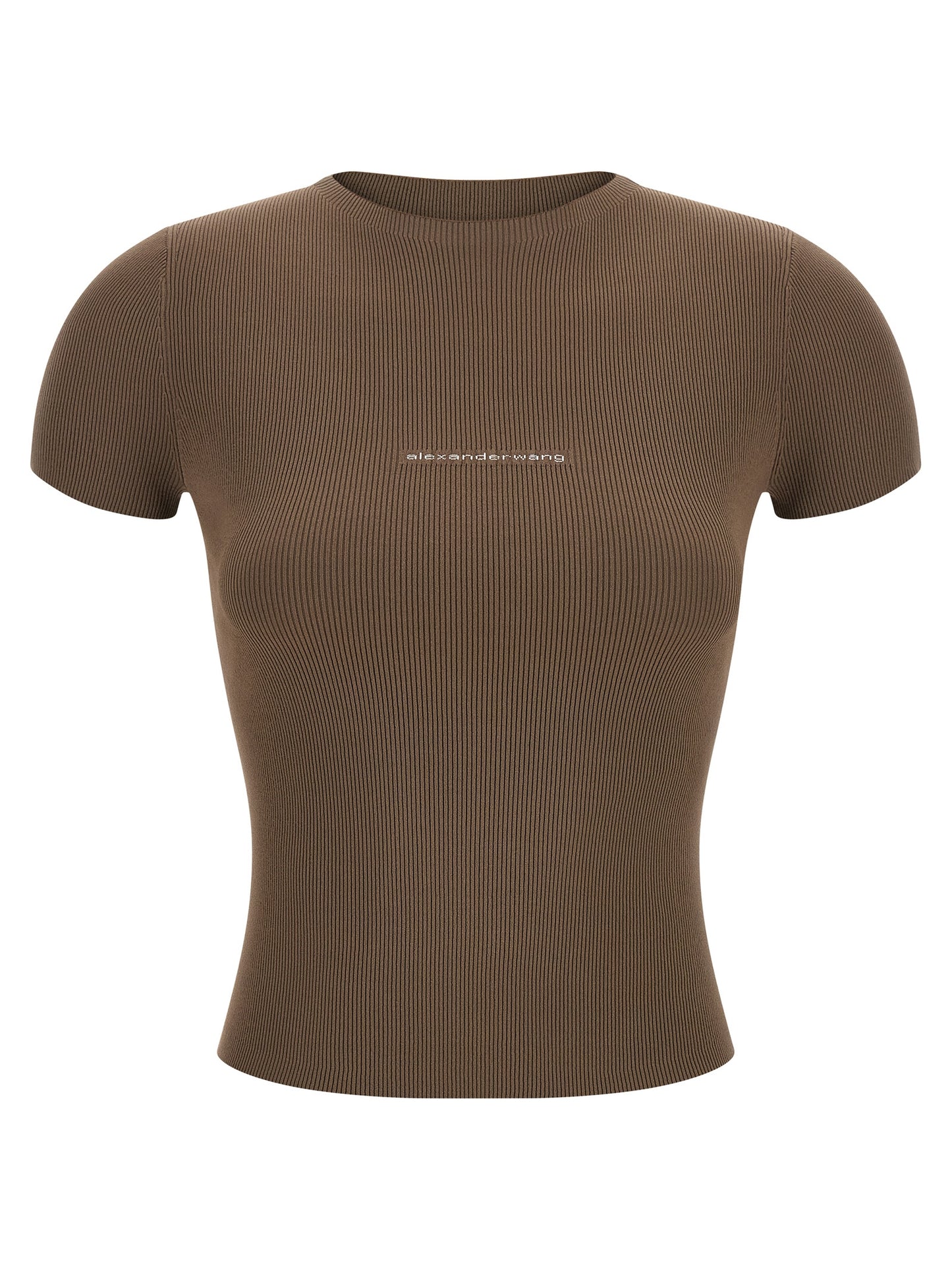 Alexander Wang Women Ribbed T-Shirt With Logo ALEXANDER WANG