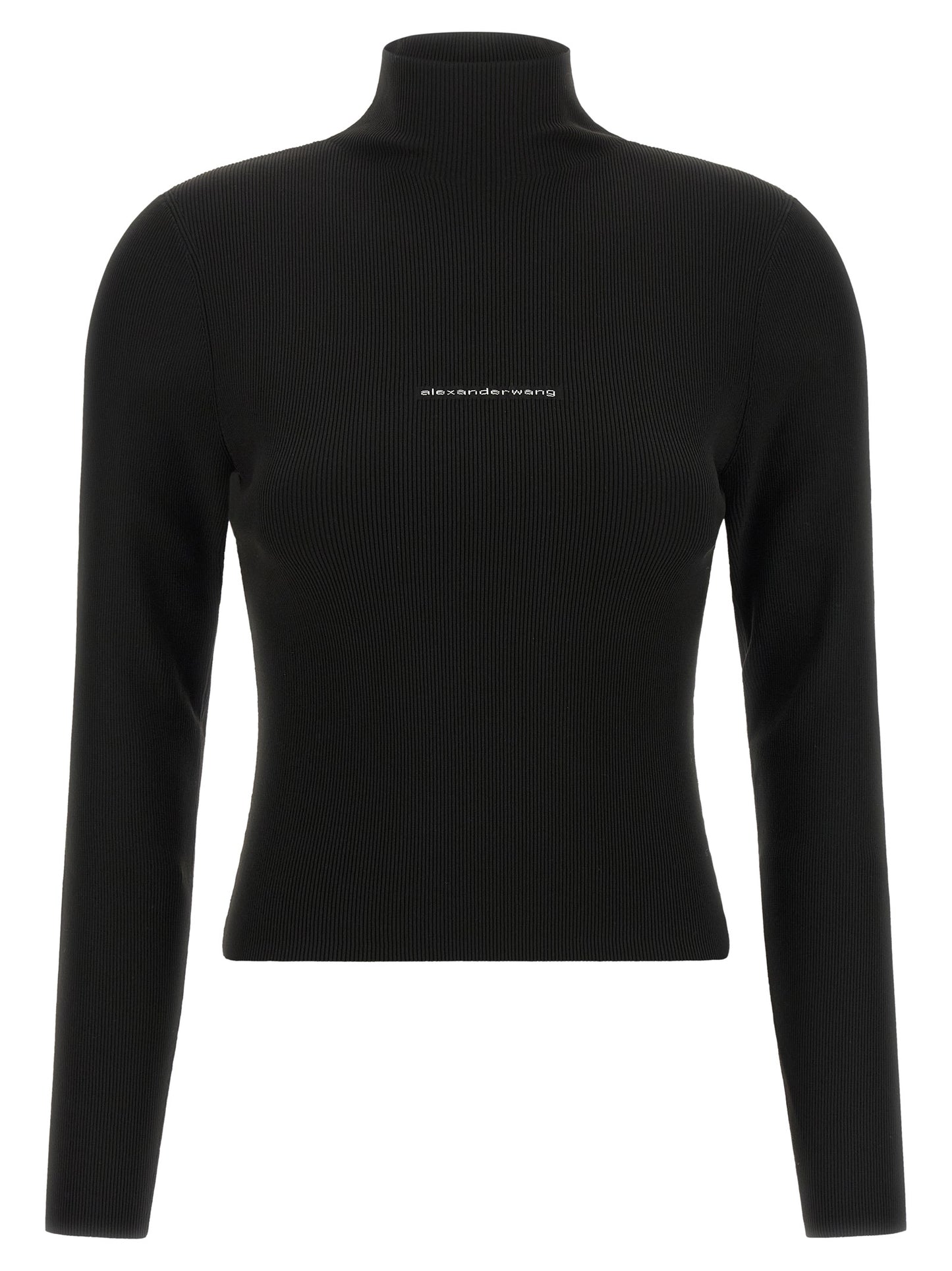Alexander Wang Women Ribbed Sweater With Logo ALEXANDER WANG