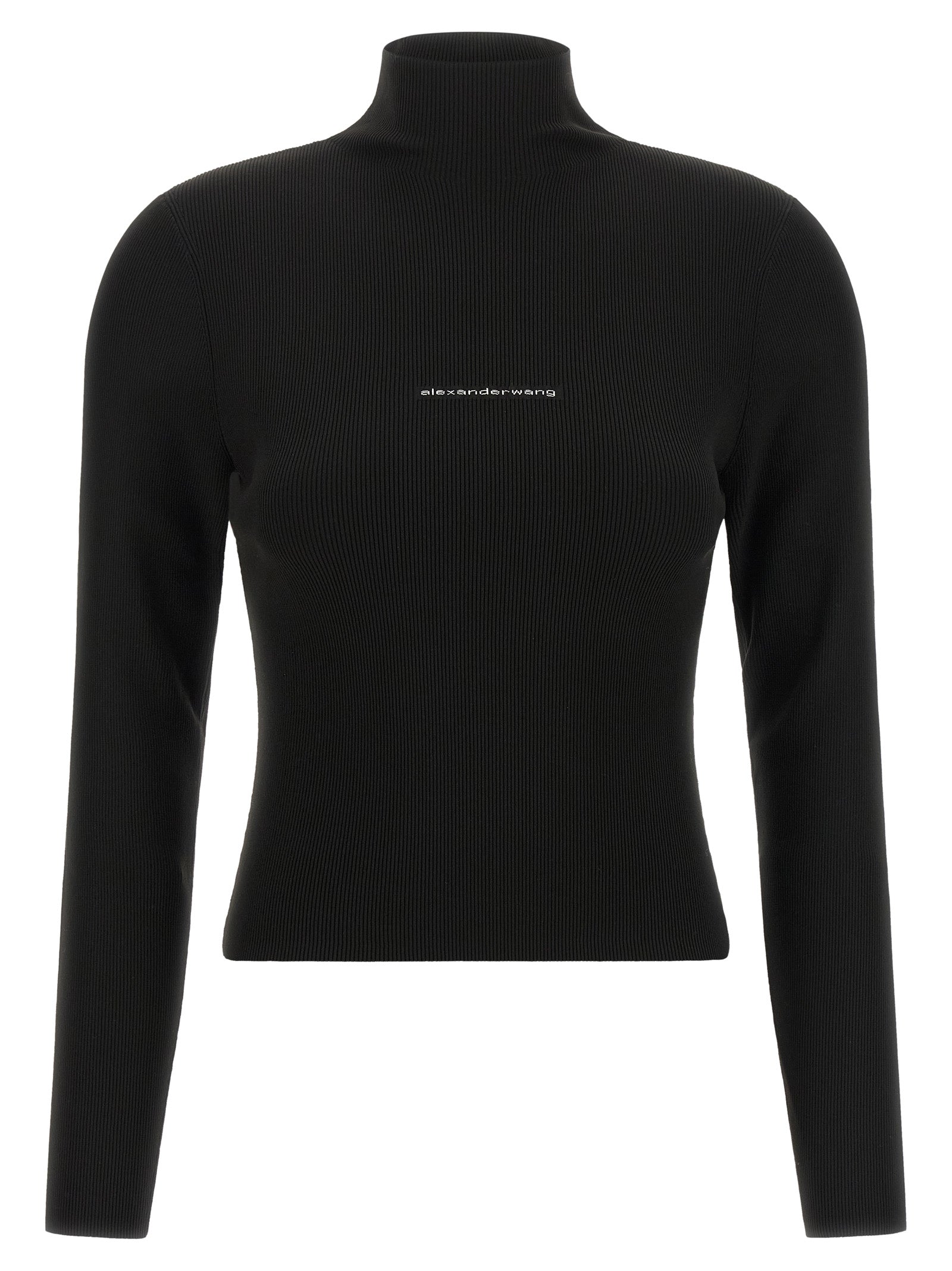 Alexander Wang Women Ribbed Sweater With Logo ALEXANDER WANG