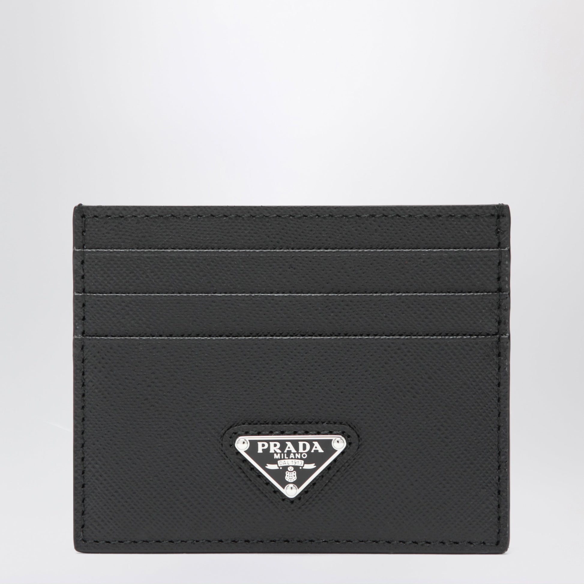 Prada Black Saffiano Card Holder Women PRADA