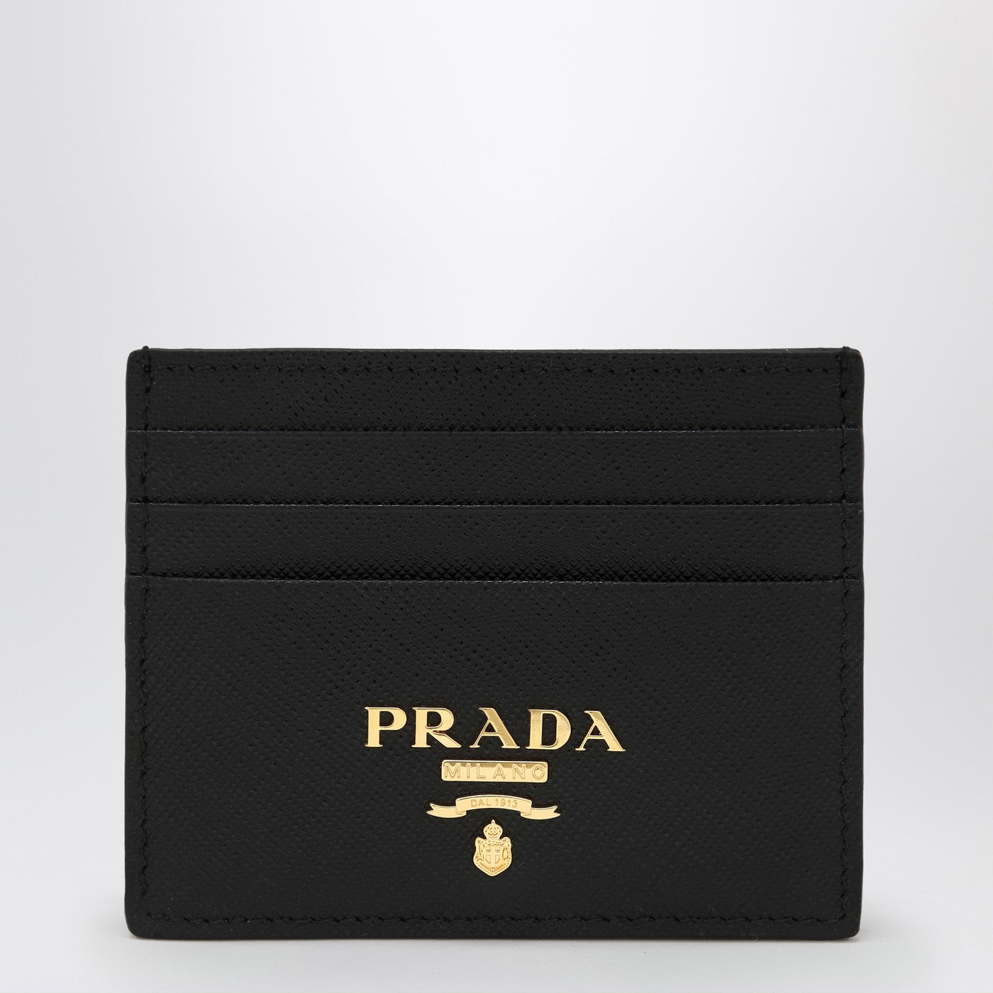 Prada Black Card Holder In Saffiano Women PRADA