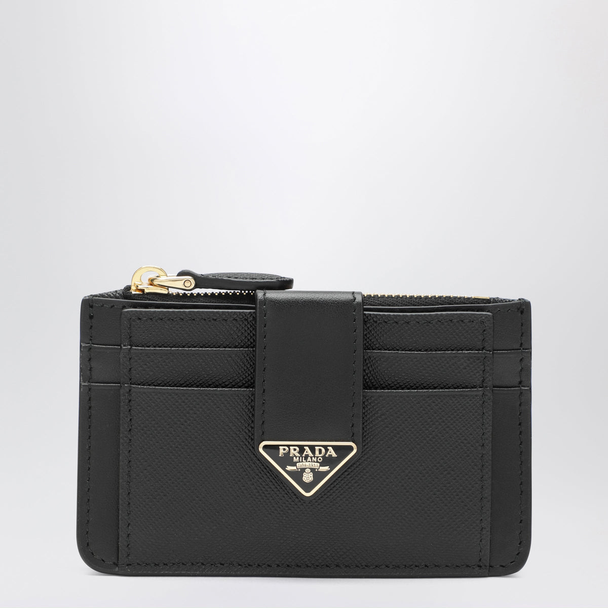 Prada Black Saffiano Leather Card Holder Women PRADA
