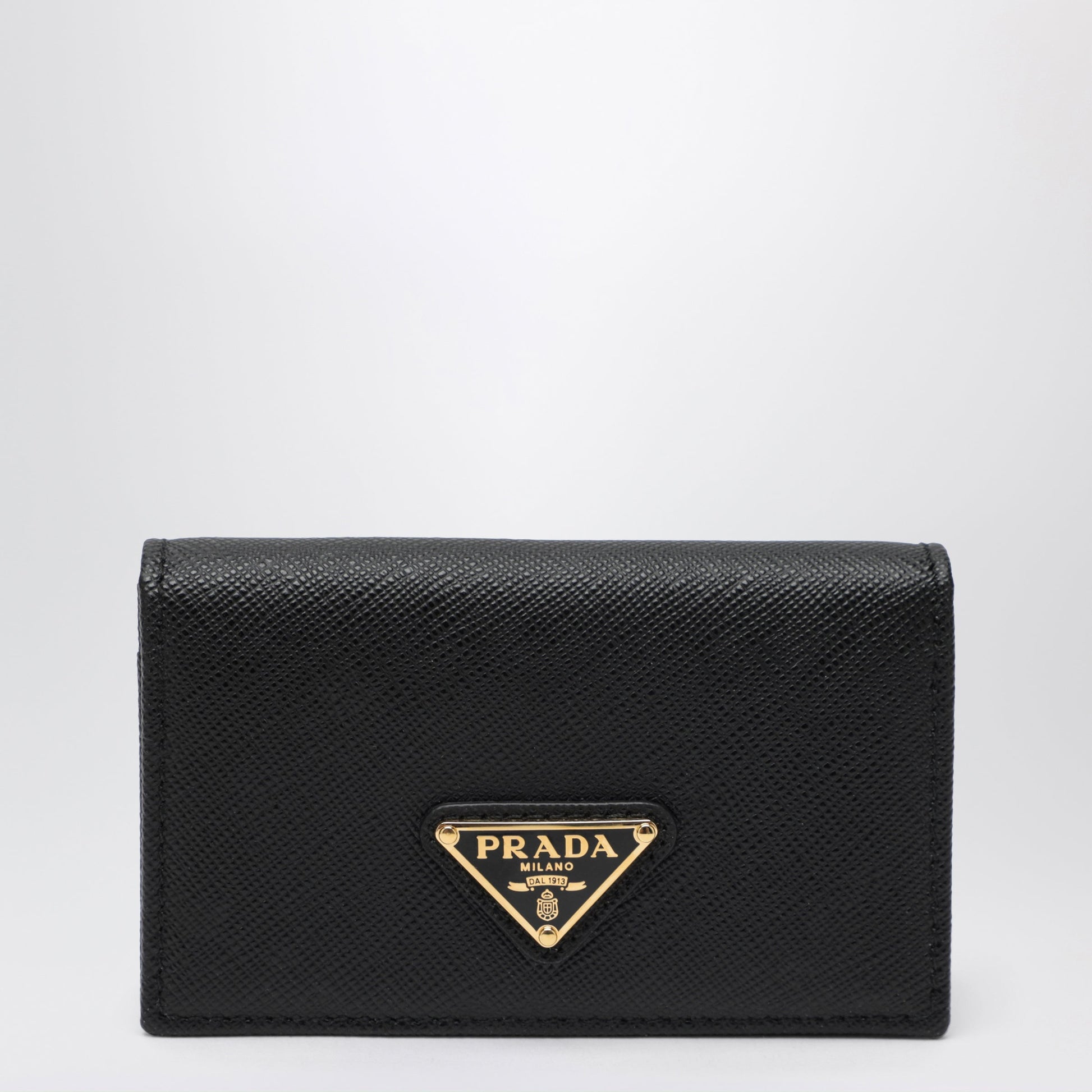 Prada Black Saffiano Leather Card Case Women PRADA