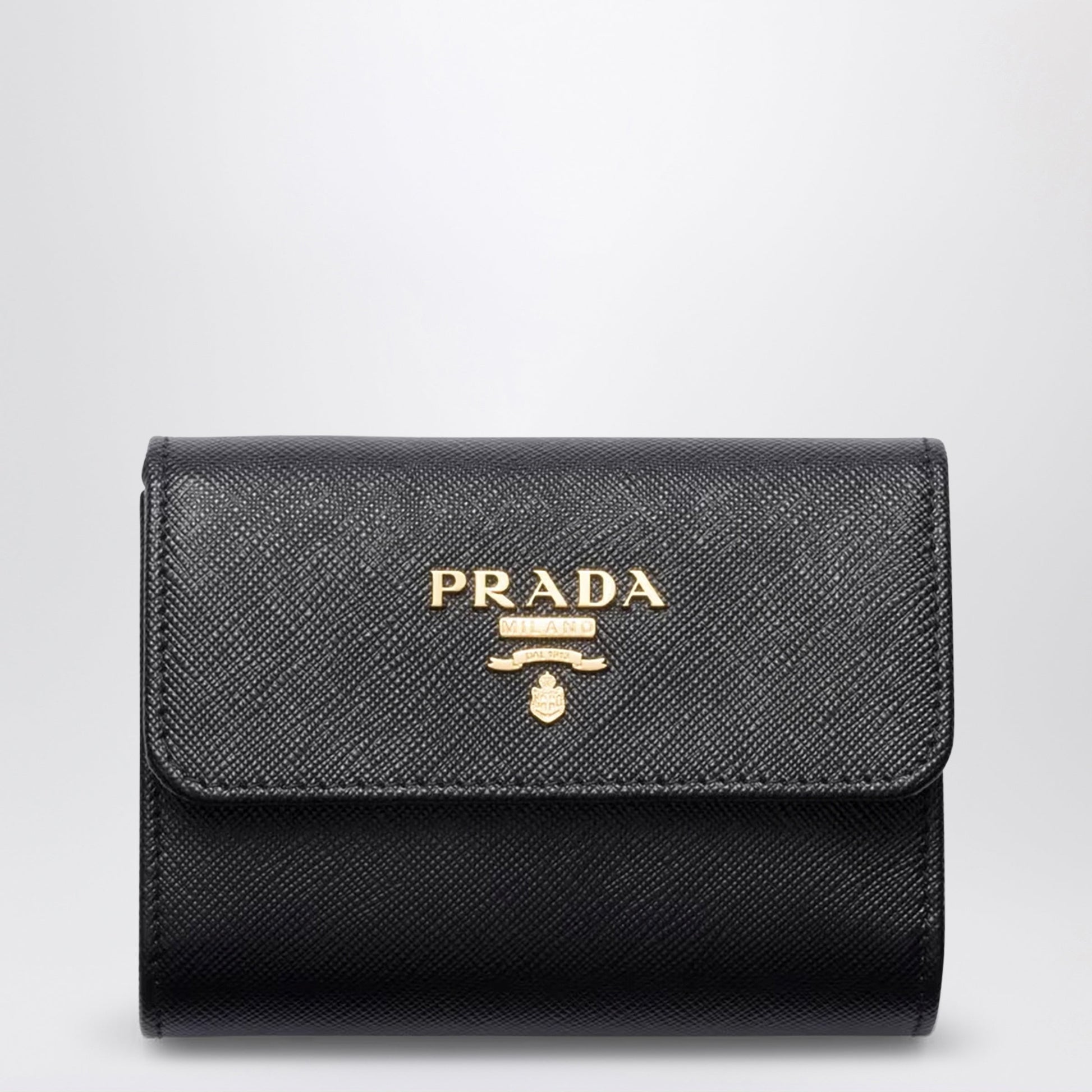 Prada Small Wallet In Black Saffiano Leather Women PRADA