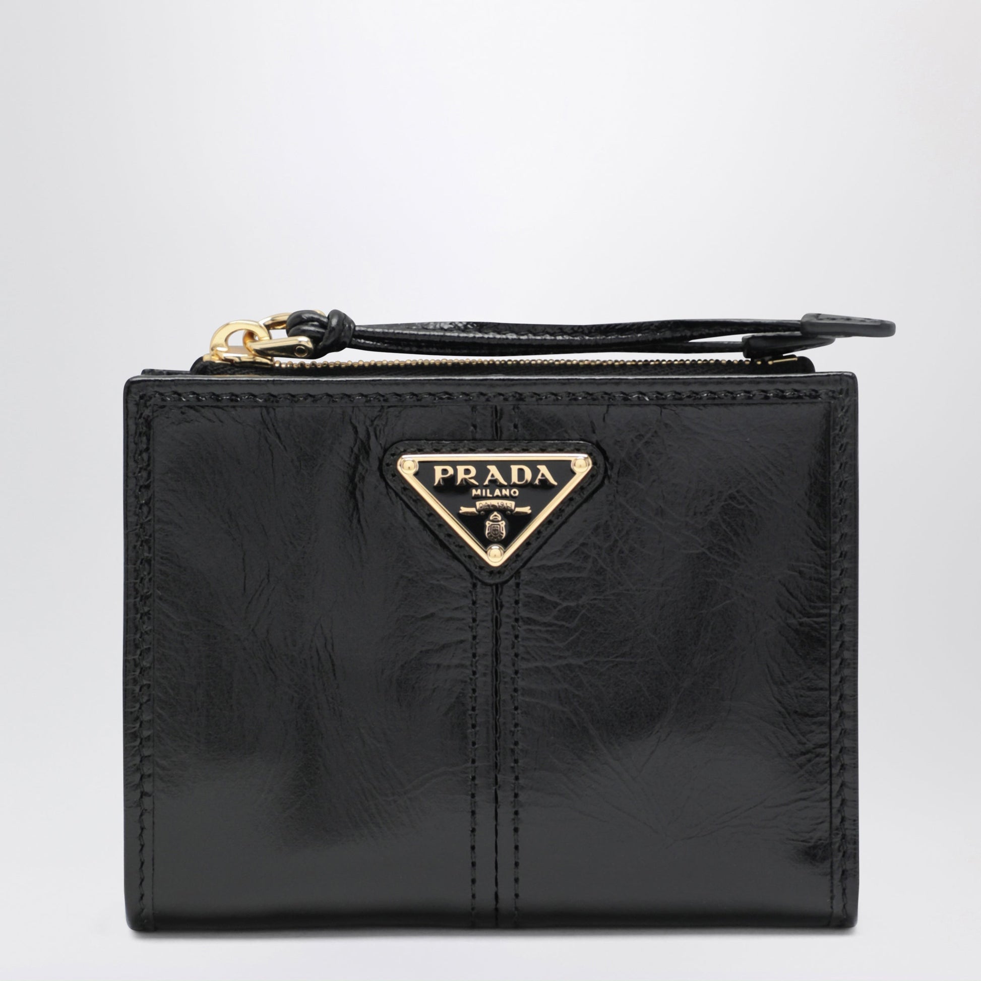 Prada Black Leather Small Wallet Women PRADA