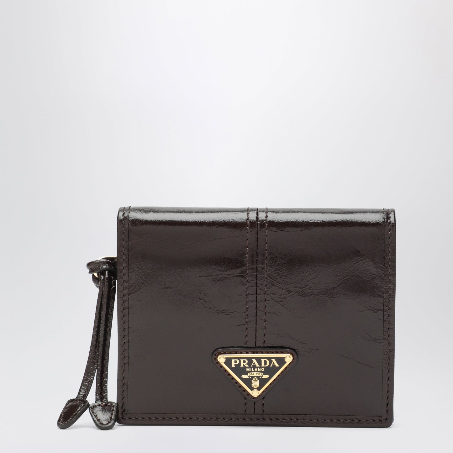 Prada Small Dark Brown Calfskin Wallet Women PRADA