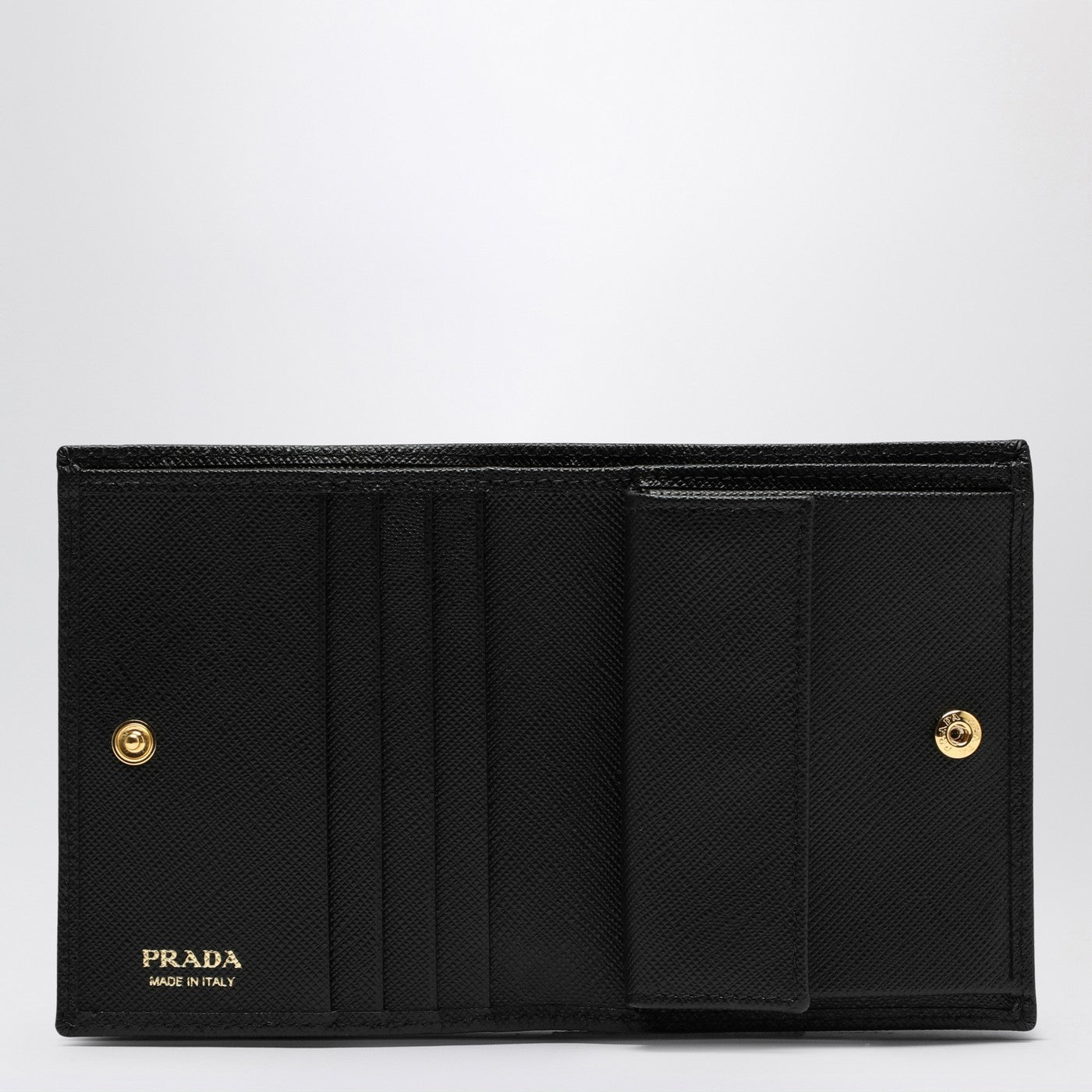 Prada Black Saffiano Leather Small Wallet Women PRADA