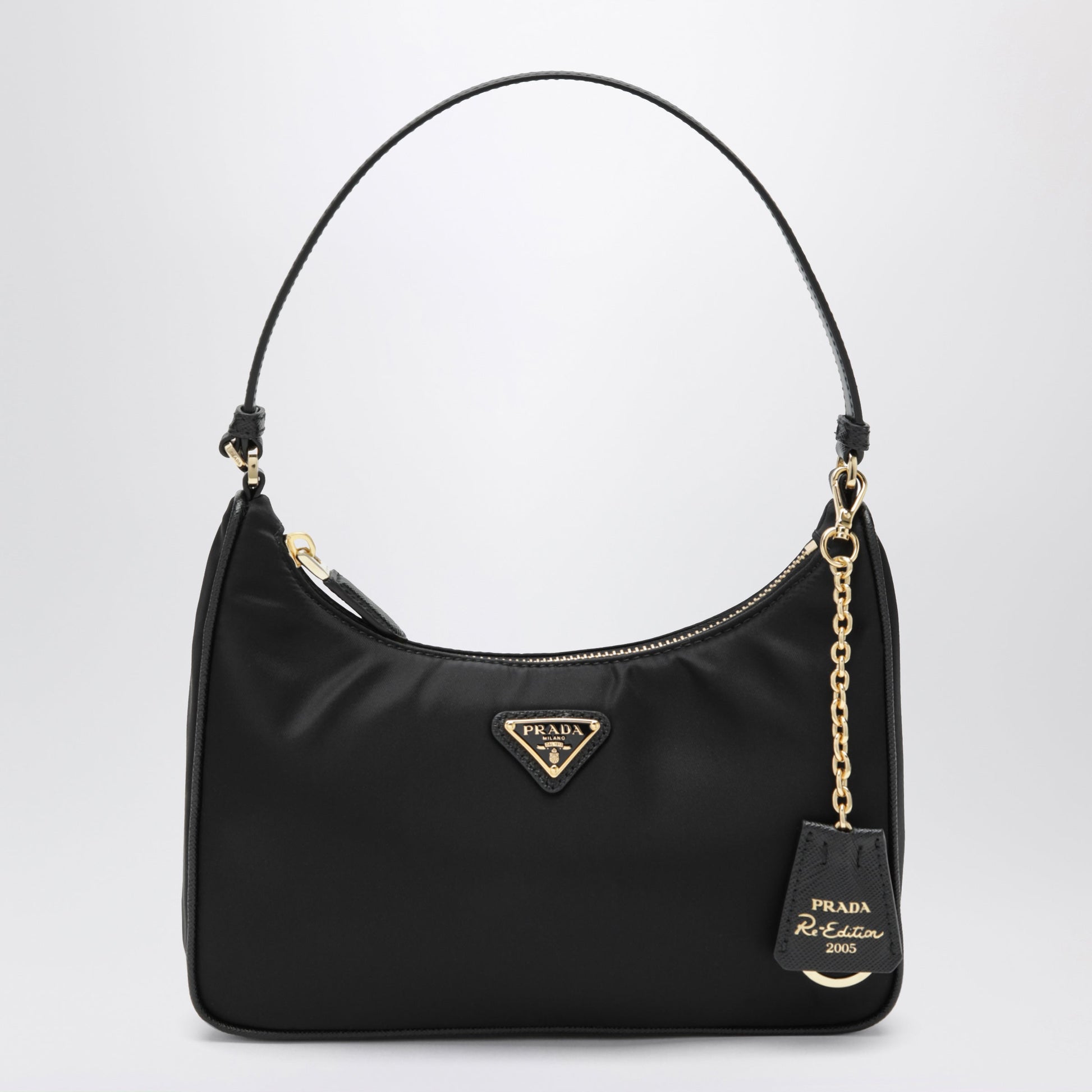 Prada Re-Edition 2005 Bag In Black Re-Nylon And Saffiano Leather Women PRADA