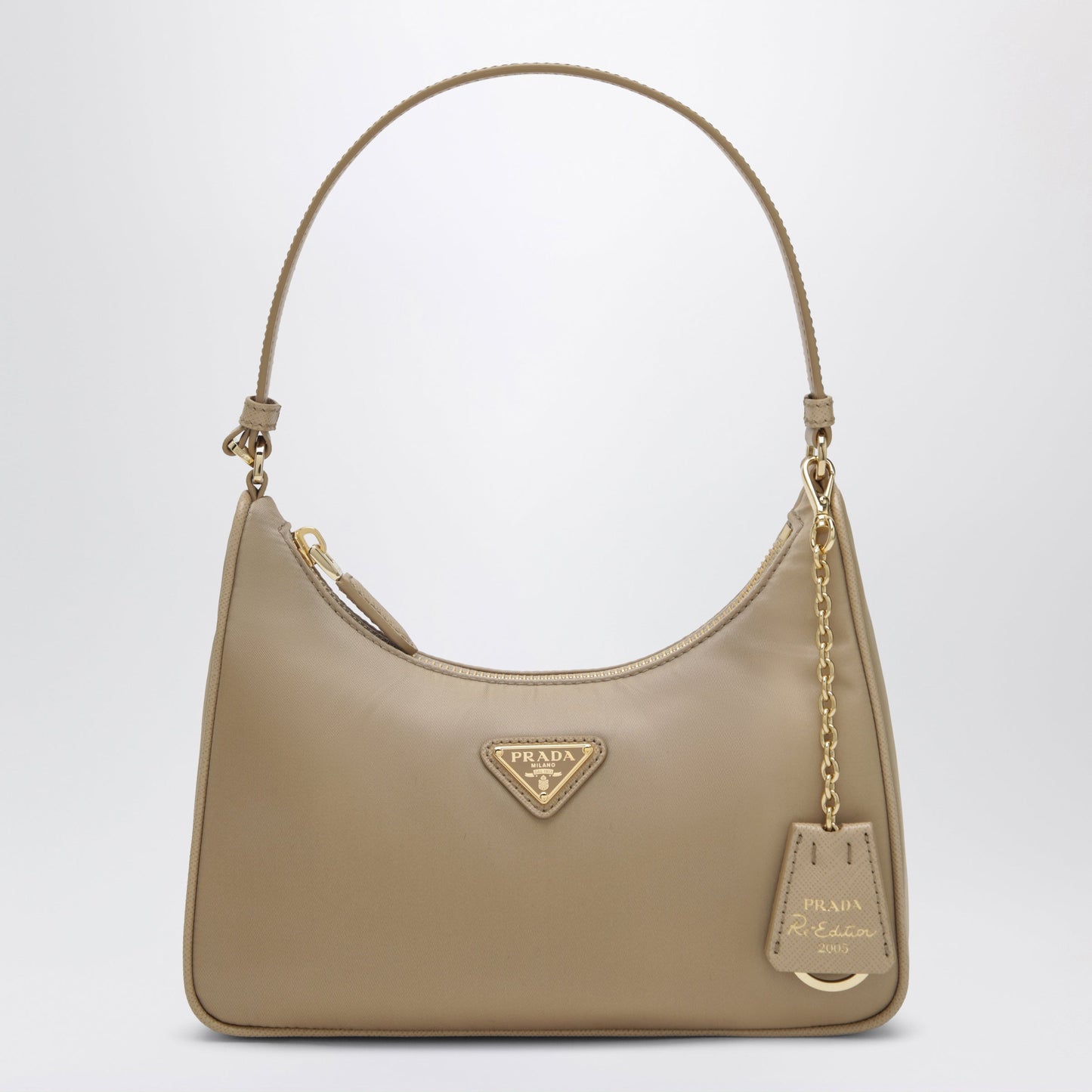 Prada Camel Prada Re-Edition 2005 Bag In Re-Nylon And Saffiano Leather Women PRADA