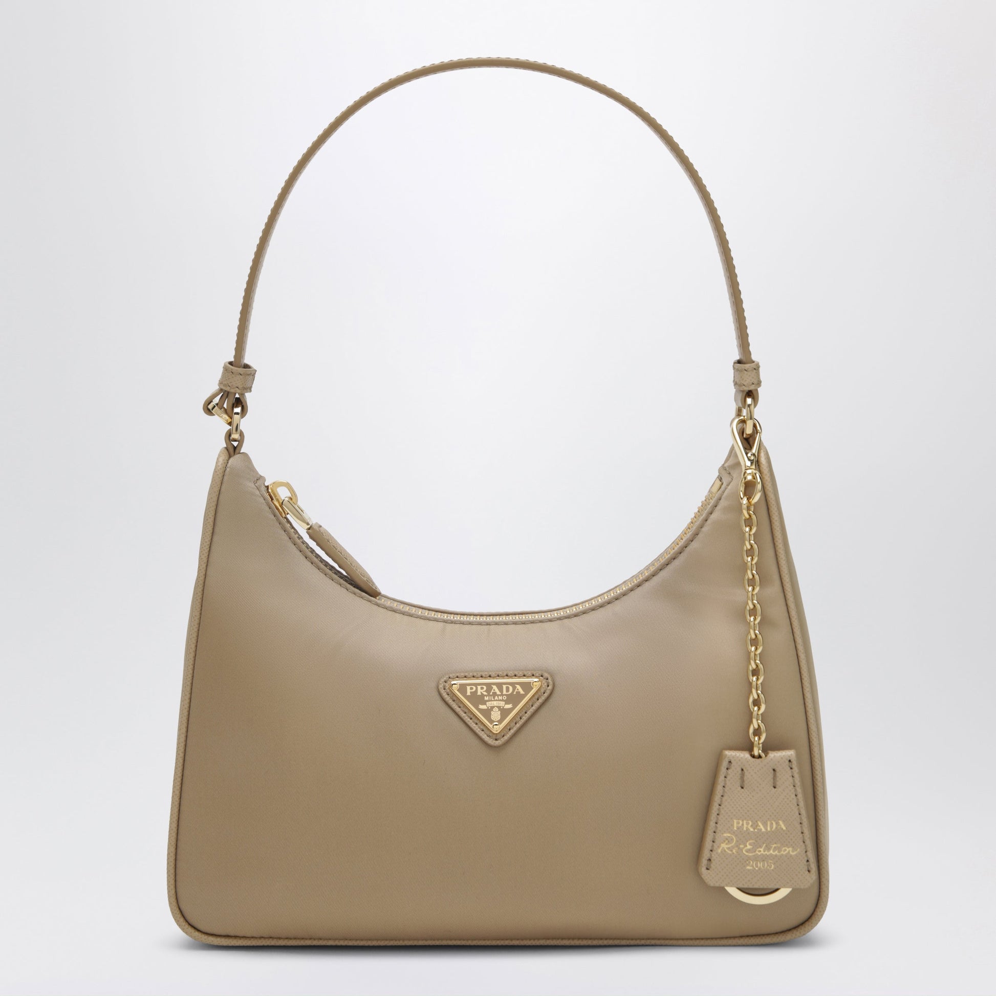 Prada Camel Prada Re-Edition 2005 Bag In Re-Nylon And Saffiano Leather Women PRADA