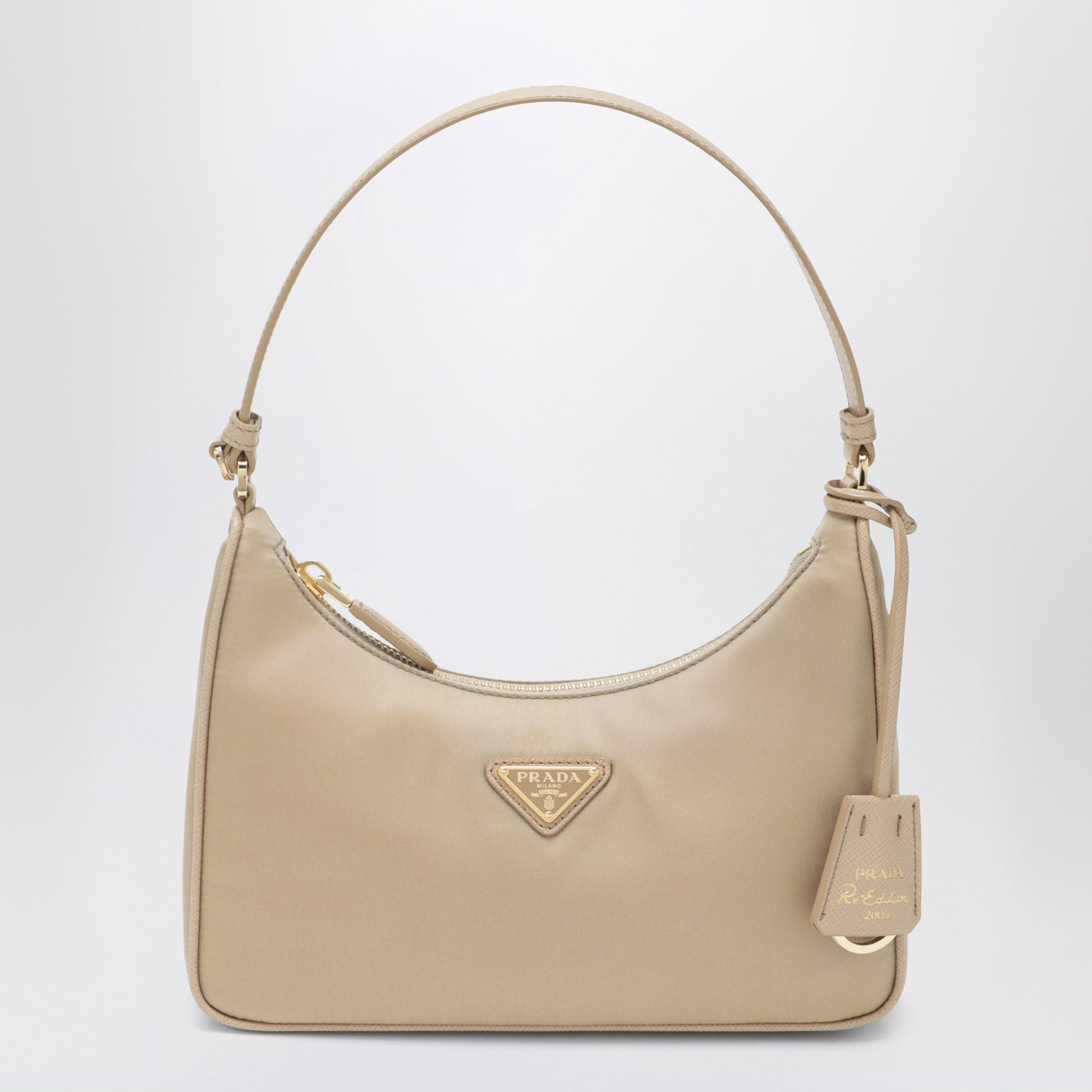 Prada Re-Edition 2005 Bag In Camel Re-Nylon And Saffiano Women PRADA