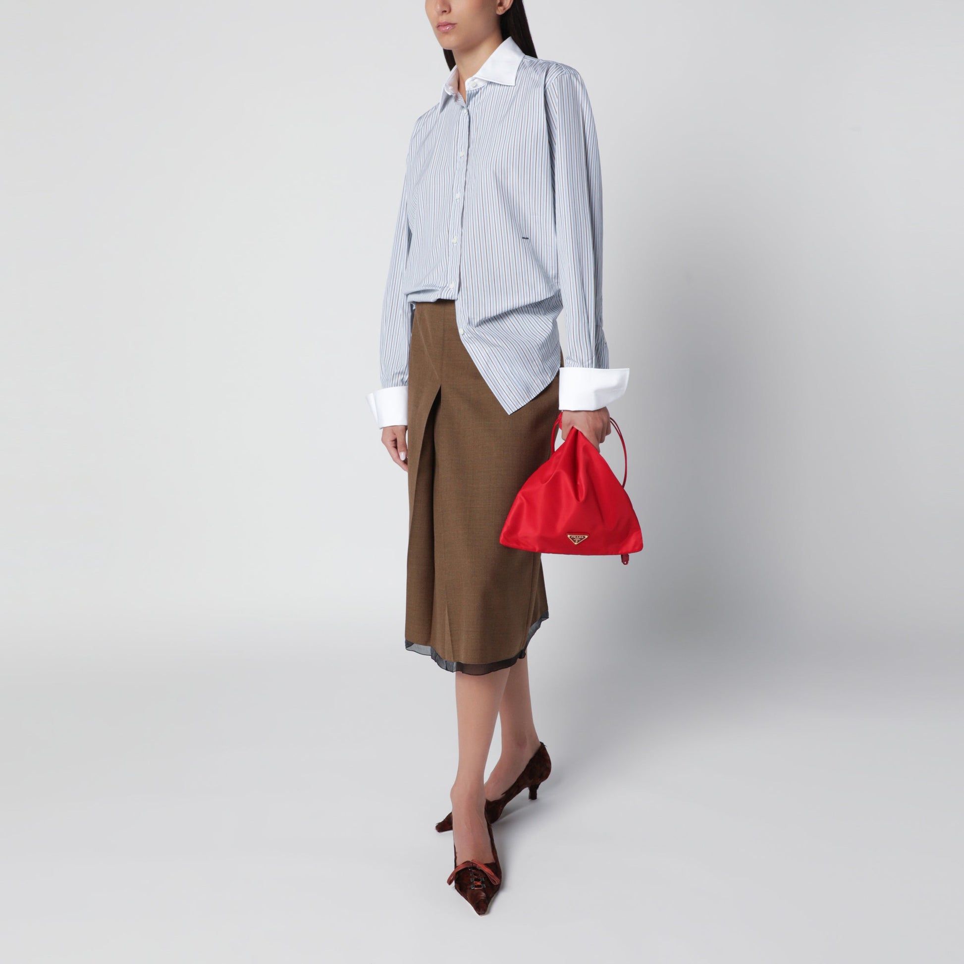 Prada Red Prada Wish Pouch In Re-Nylon Women PRADA