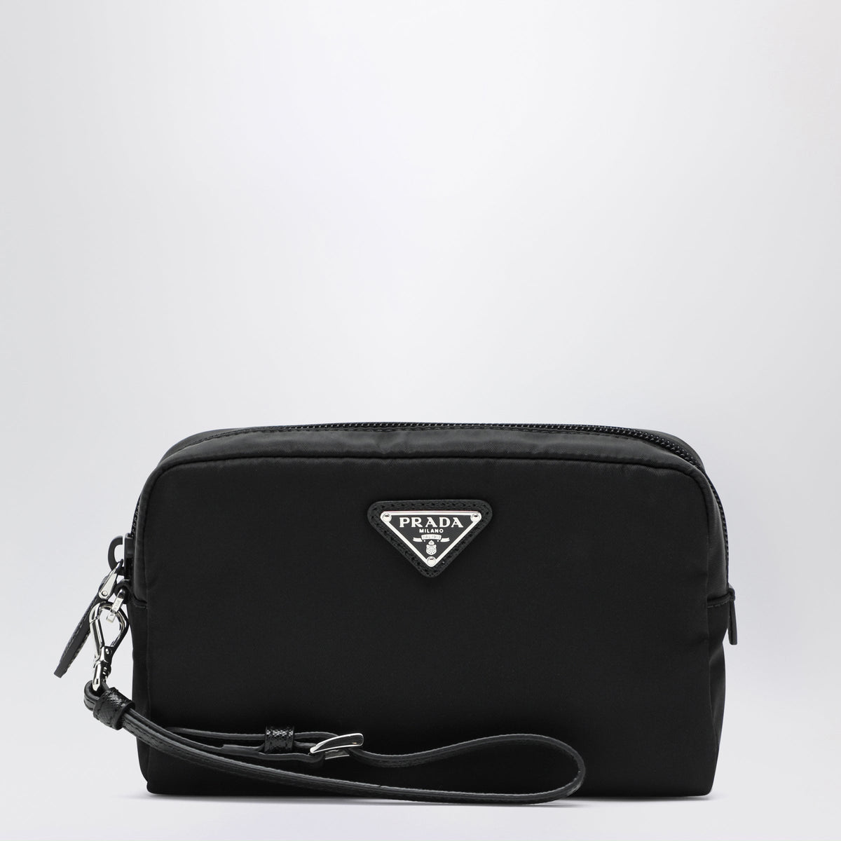 Prada Small Black Re-Nylon Necessaire Women PRADA